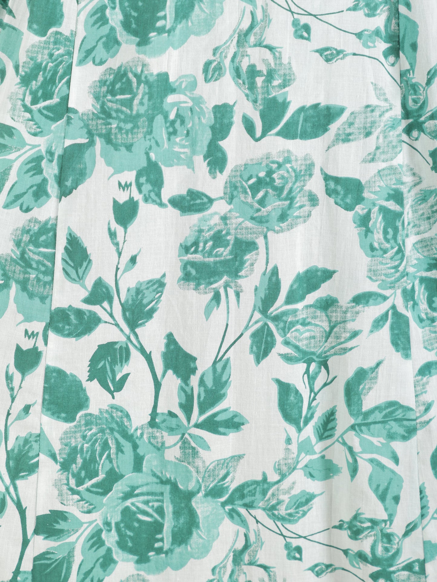 Soft Cotton Floral Flared Sea Green Kurta