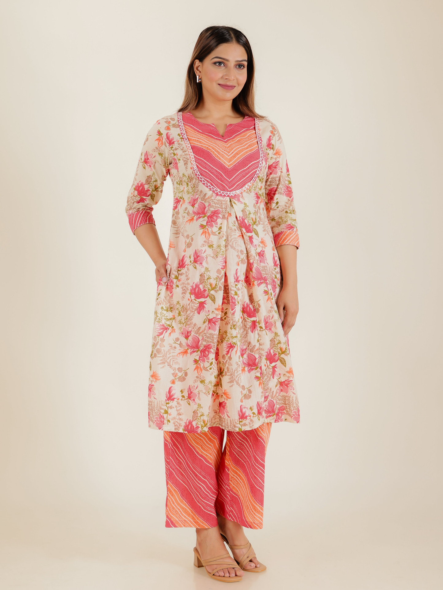 Soft Cotton Floral Kurta