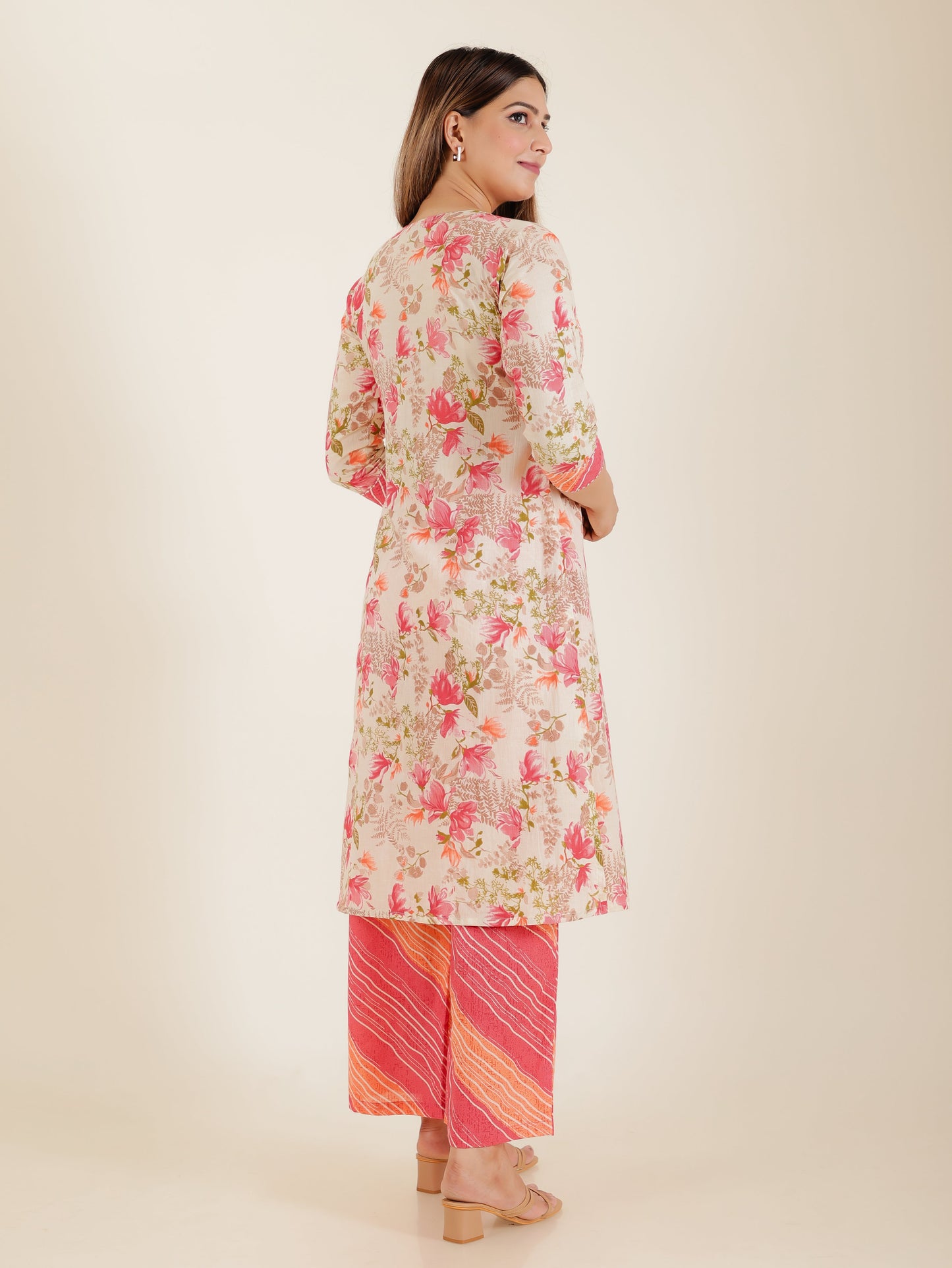 Soft Cotton Floral Kurta