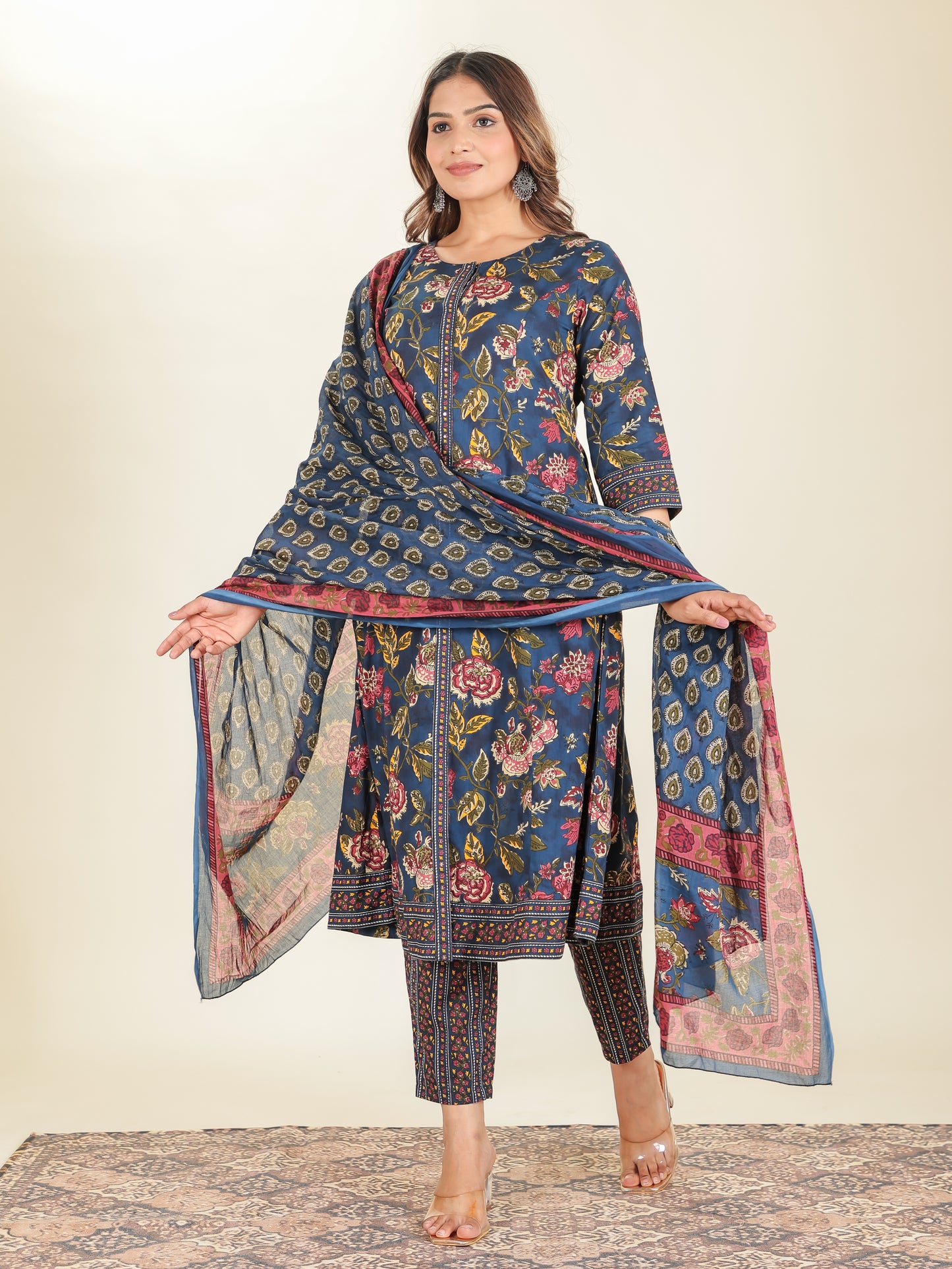 Voile Cotton Block Dupatta