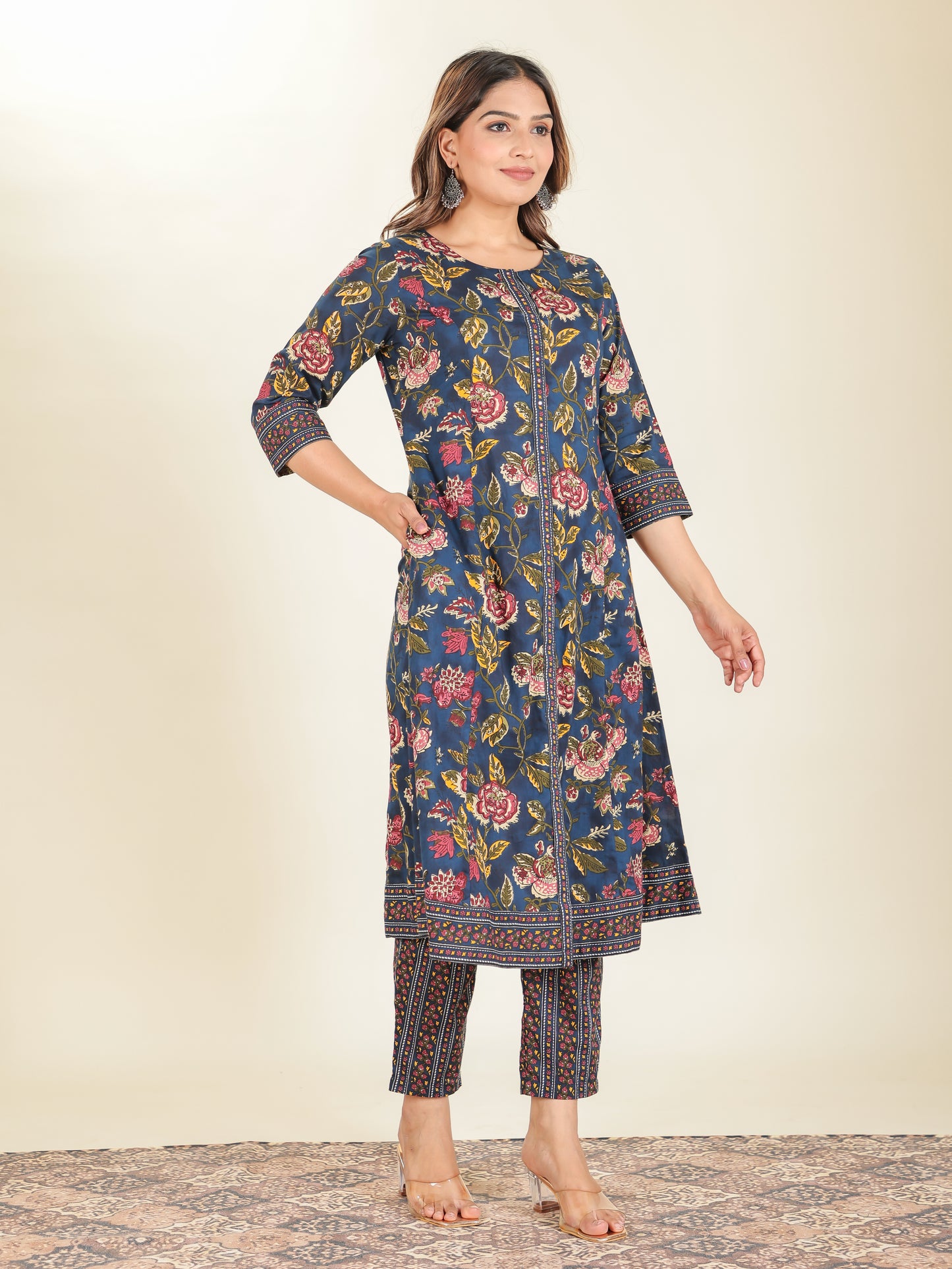 Soft Cotton Floral Kurta