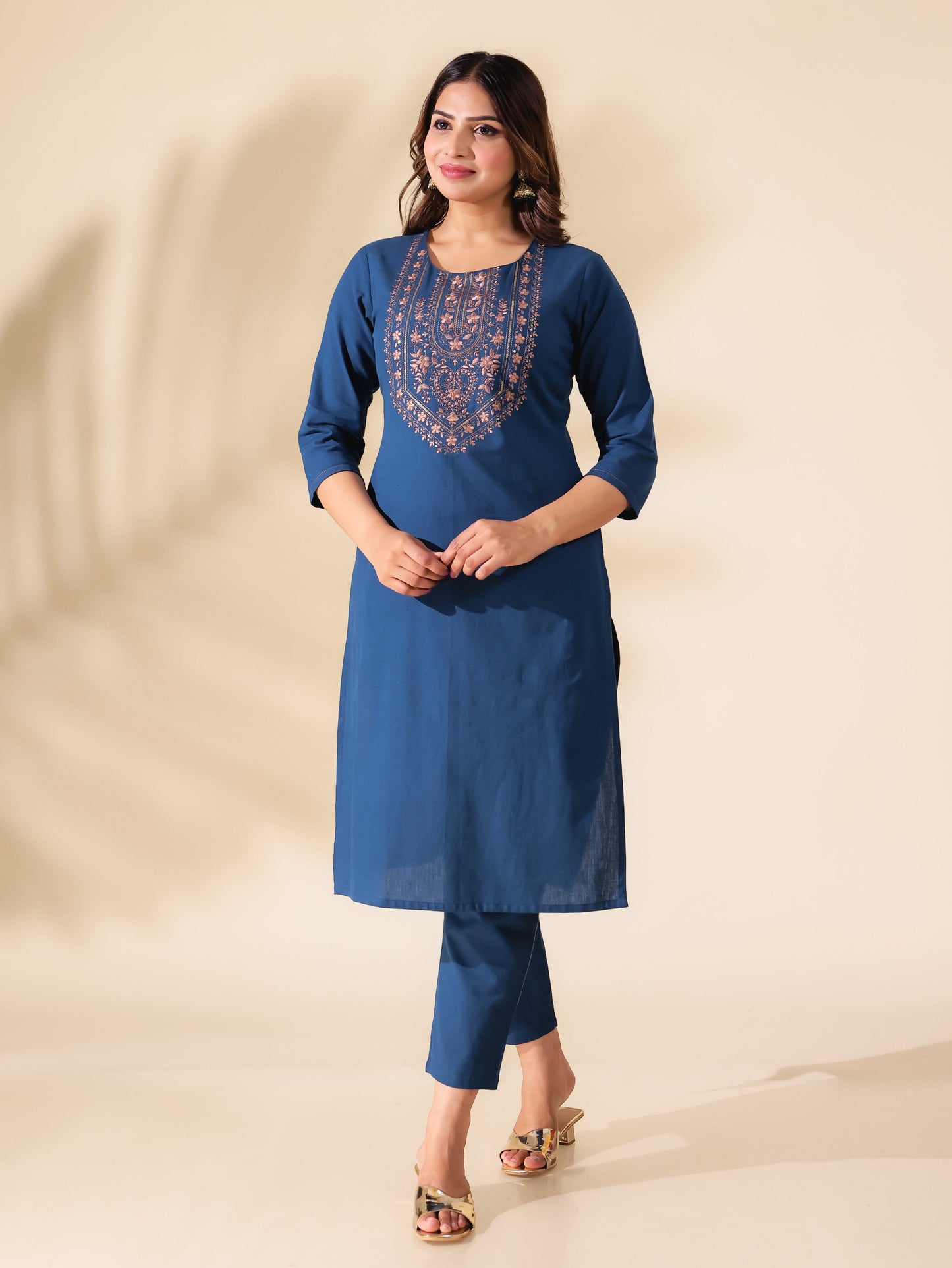 Linen Cotton Solid Kurta