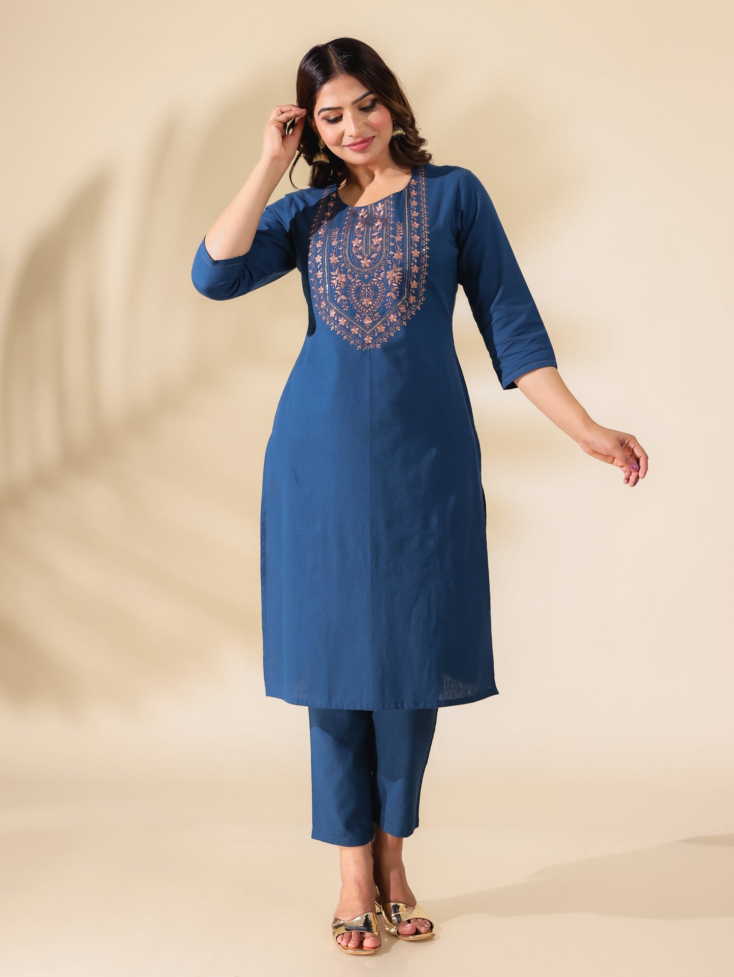 Linen Cotton Solid Kurta