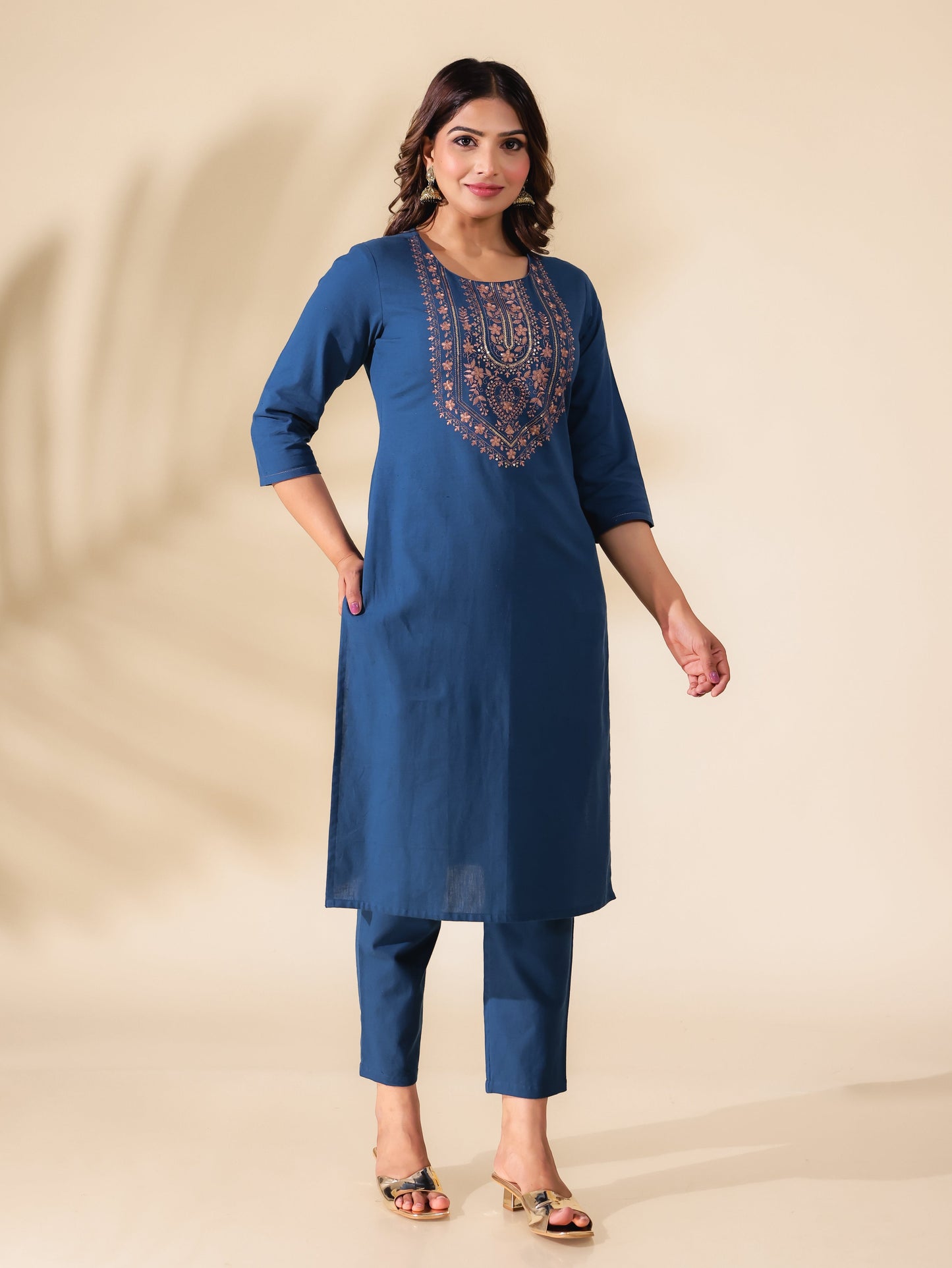 Linen Cotton Solid Kurta