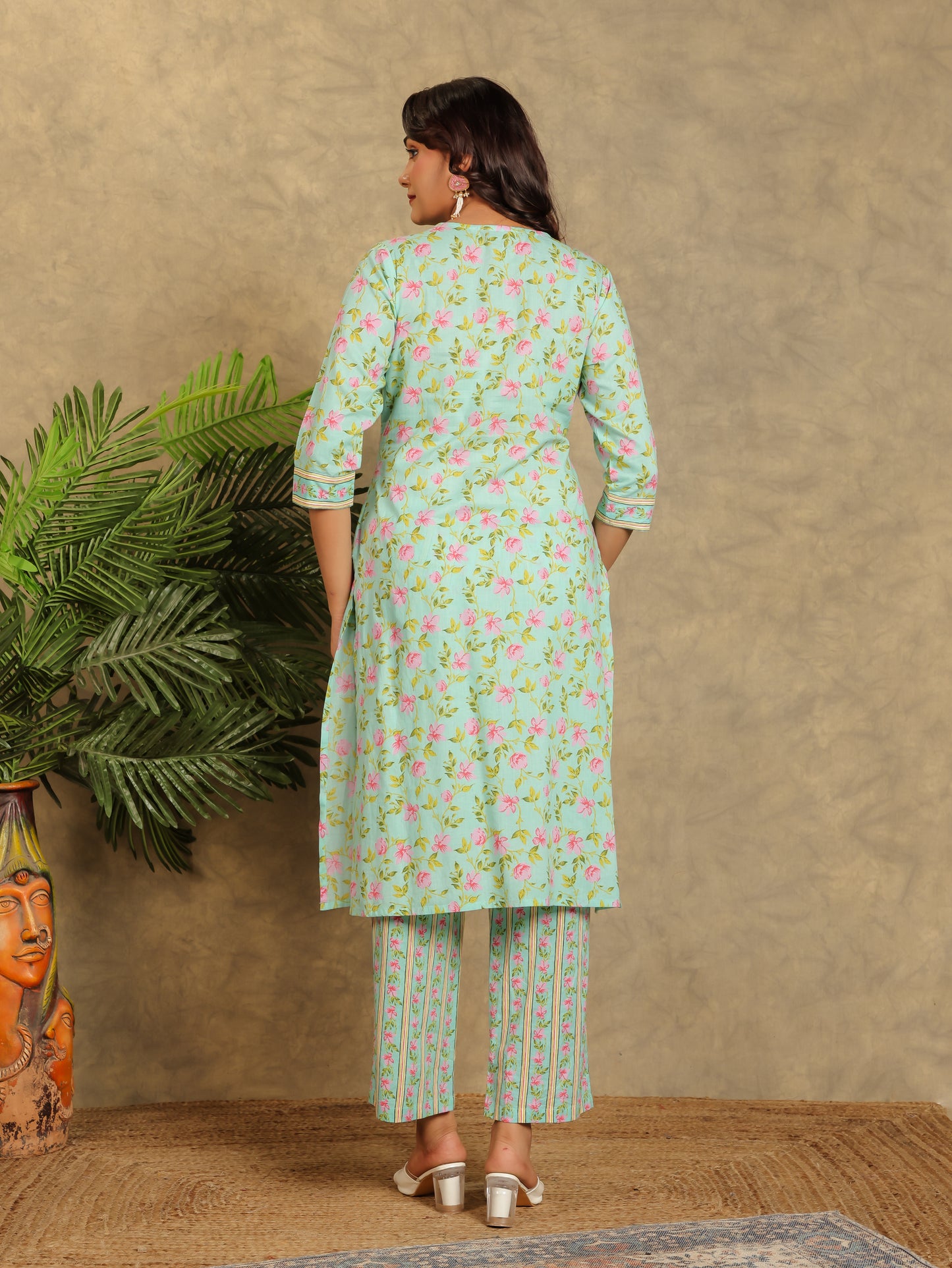 Soft Cotton Floral Kurta