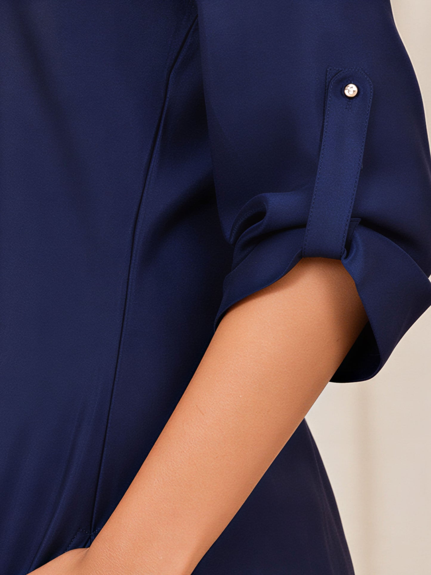 Chanderi Solid A-line Blue Kurta