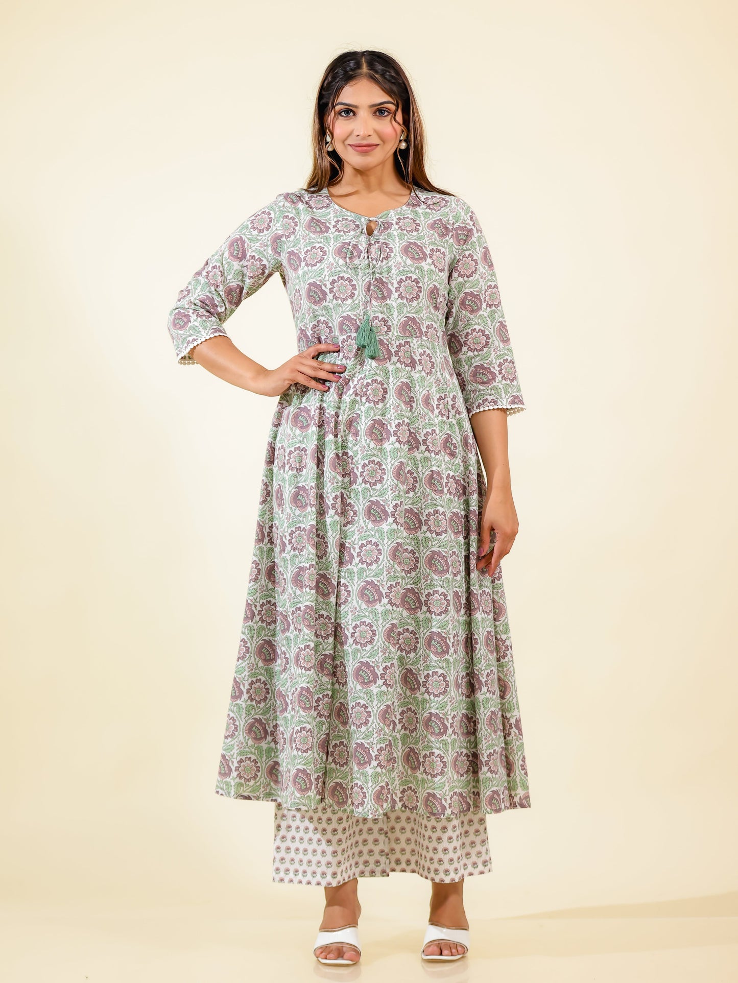 Soft Cotton Floral Kurta