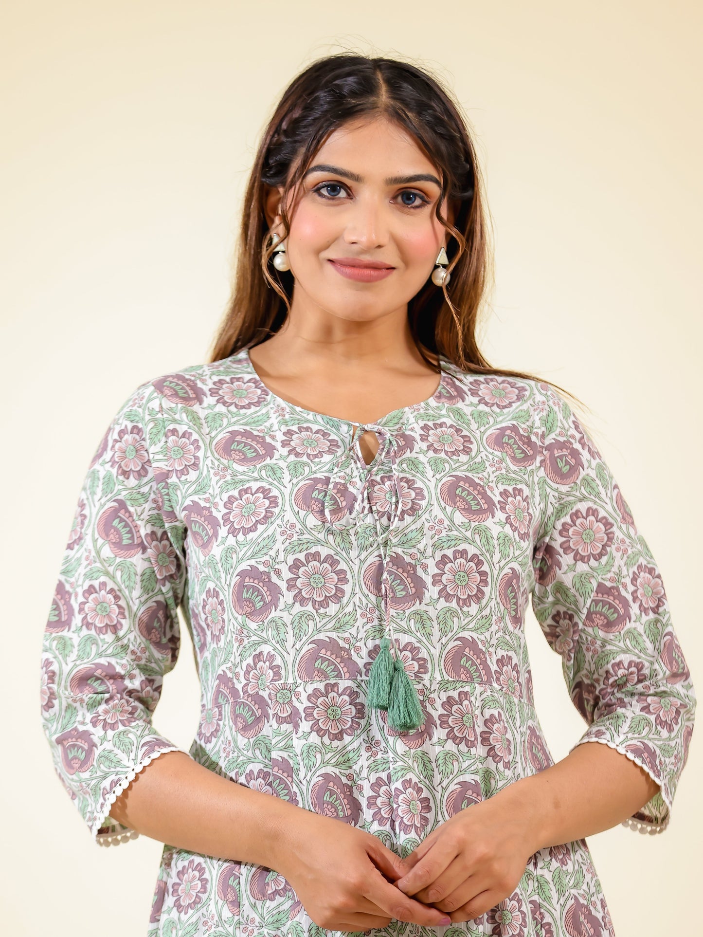 Soft Cotton Floral Kurta