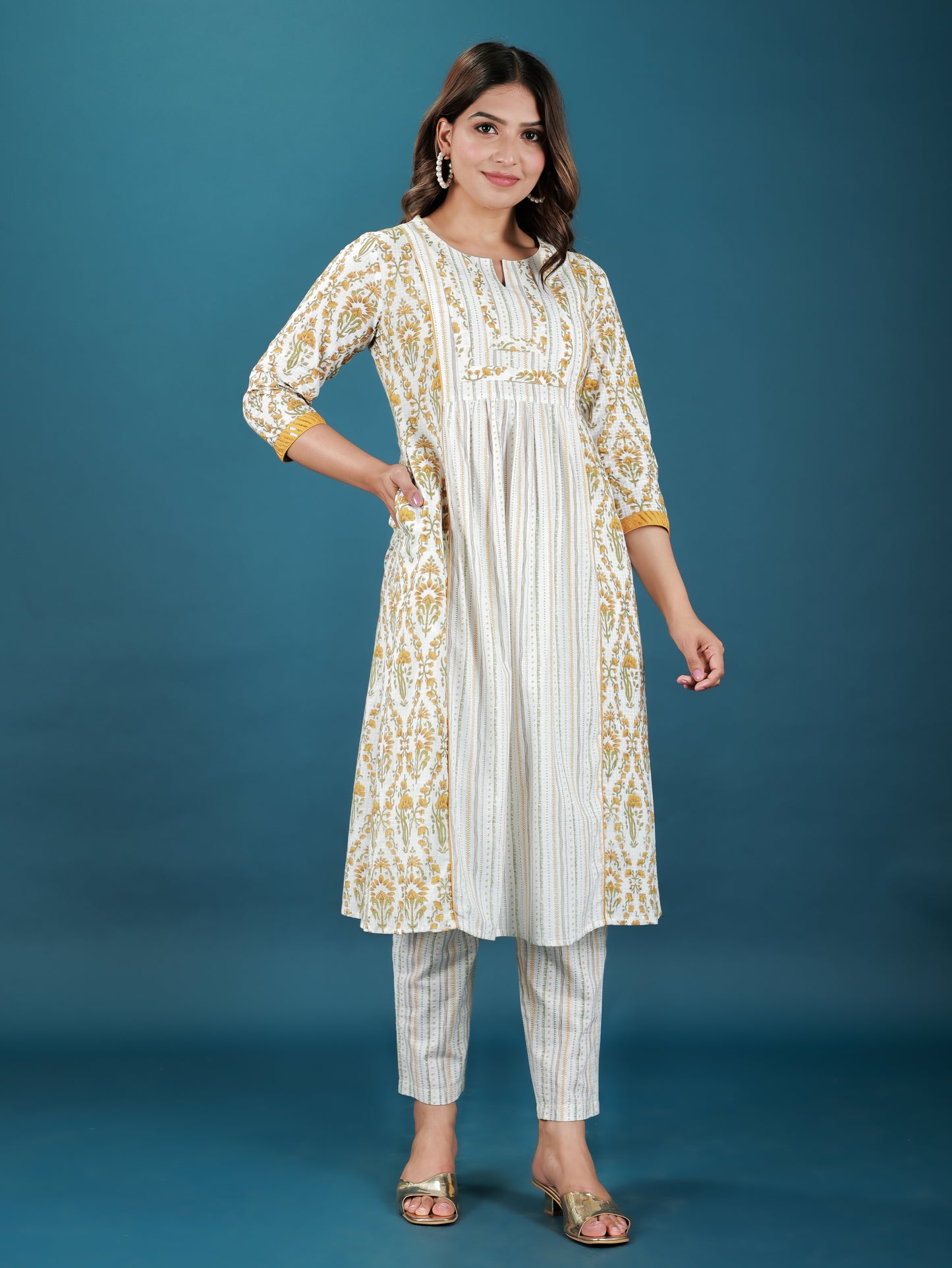 Soft Cotton Hand-Block Kurta