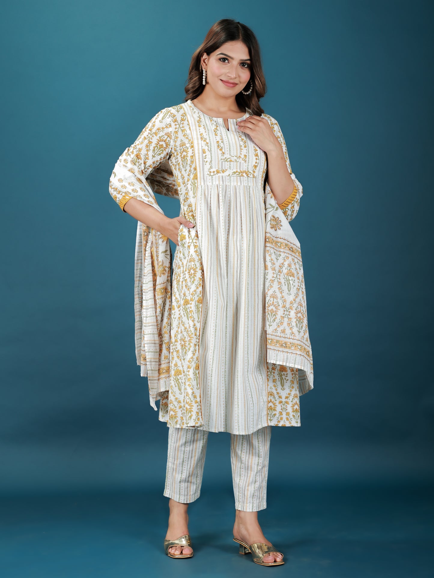 Soft Cotton Hand-Block Kurta