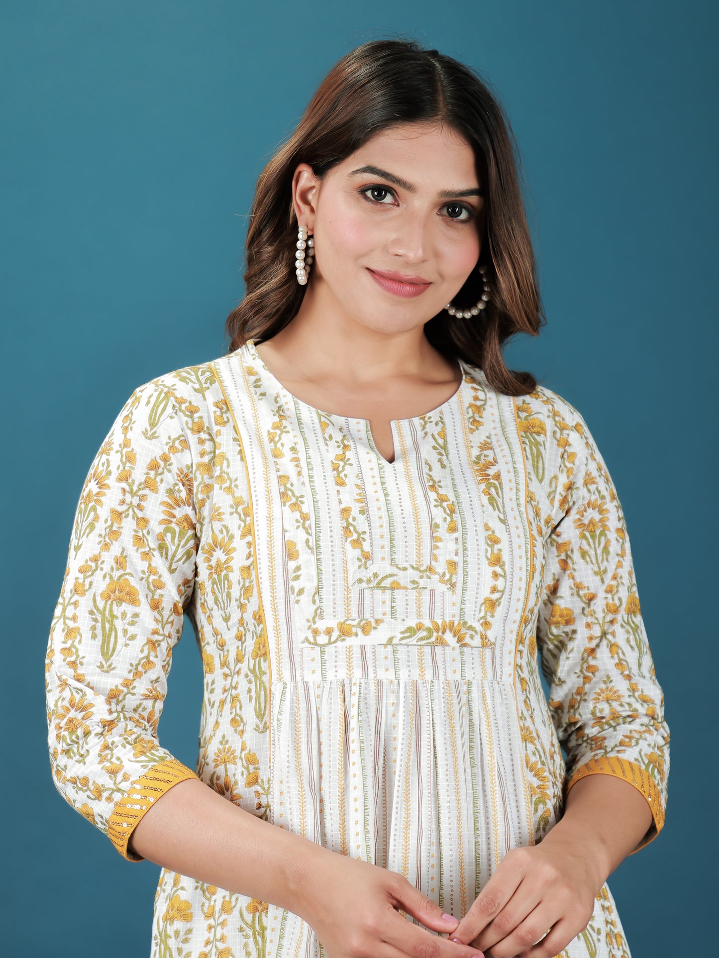 Soft Cotton Hand-Block Kurta