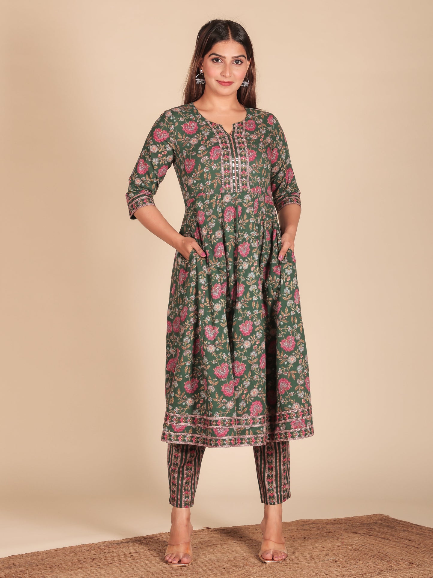 Soft Cotton Floral Kurta