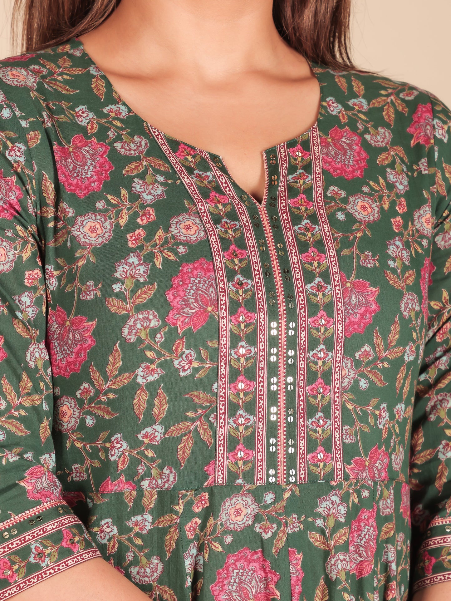 Soft Cotton Floral Kurta