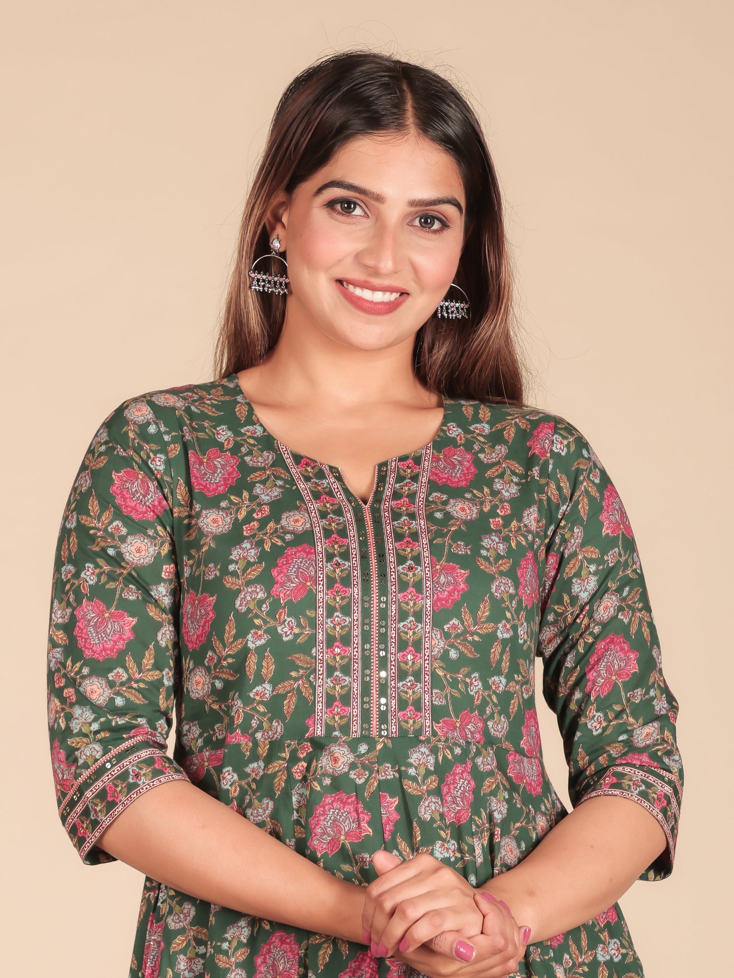 Soft Cotton Floral Kurta