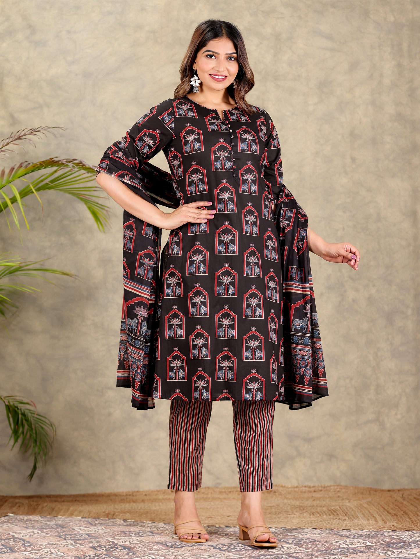 Soft Cotton Abstract Kurta