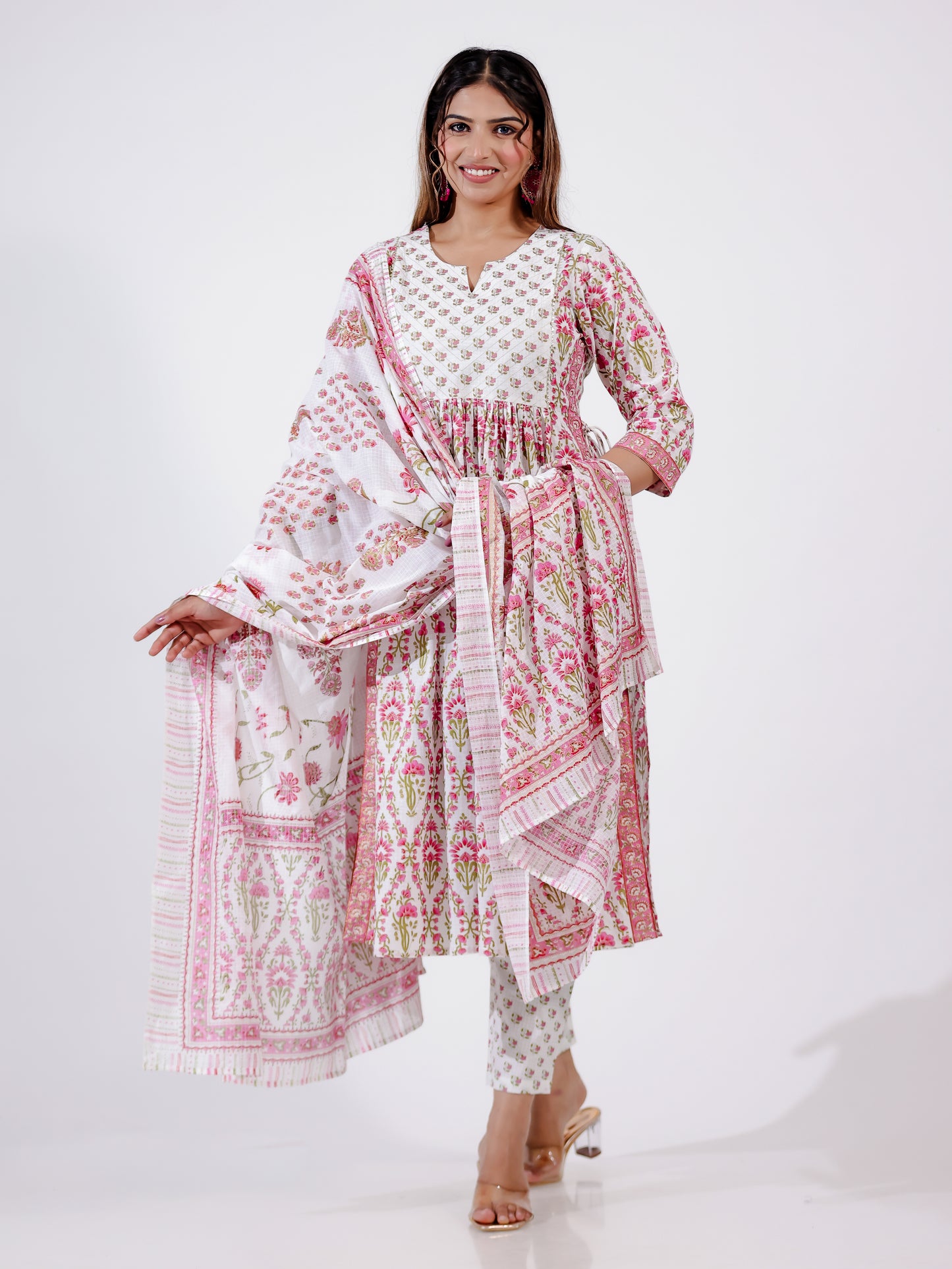 Soft Cotton Floral Kurta