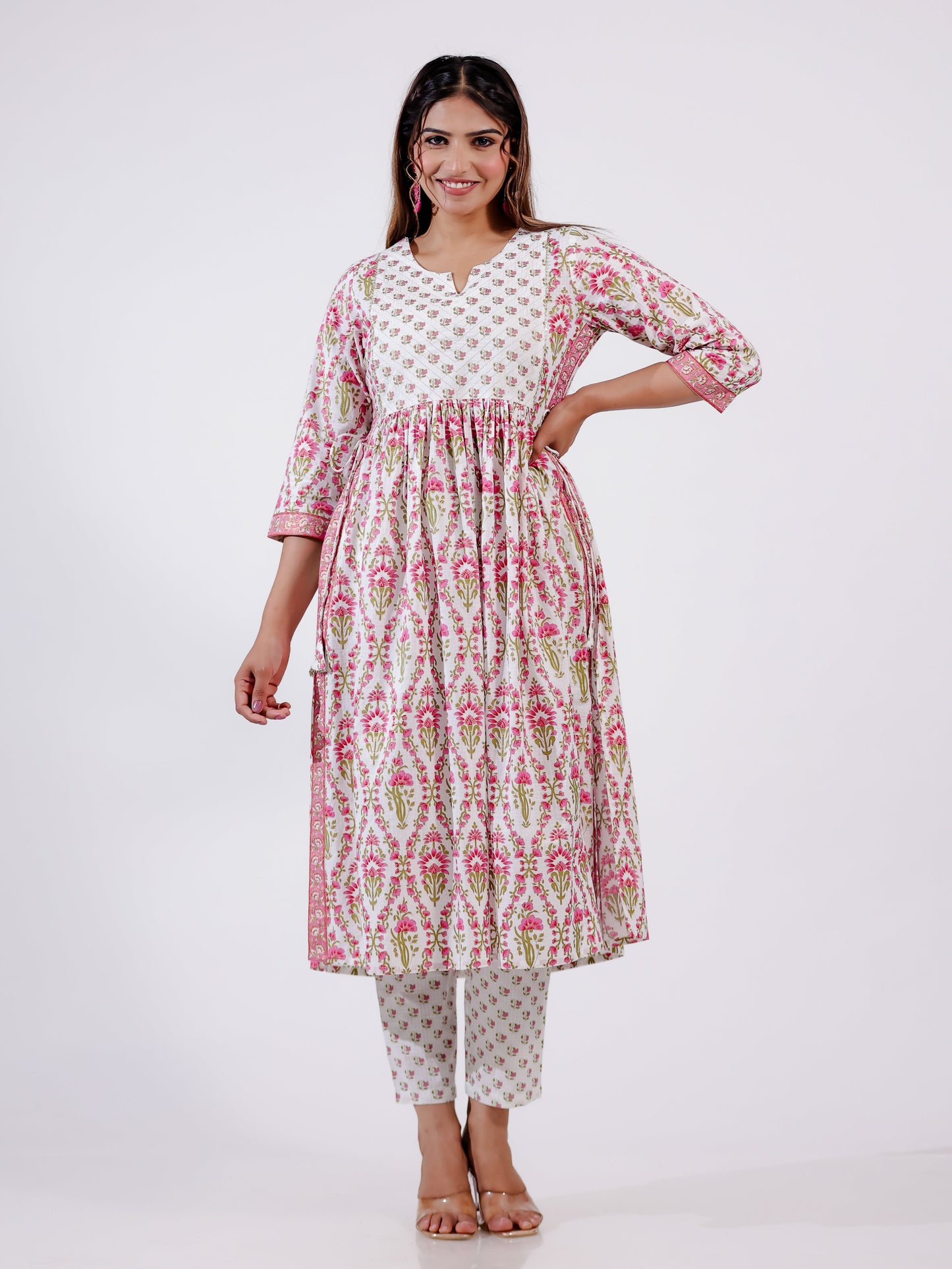 Soft Cotton Floral Kurta