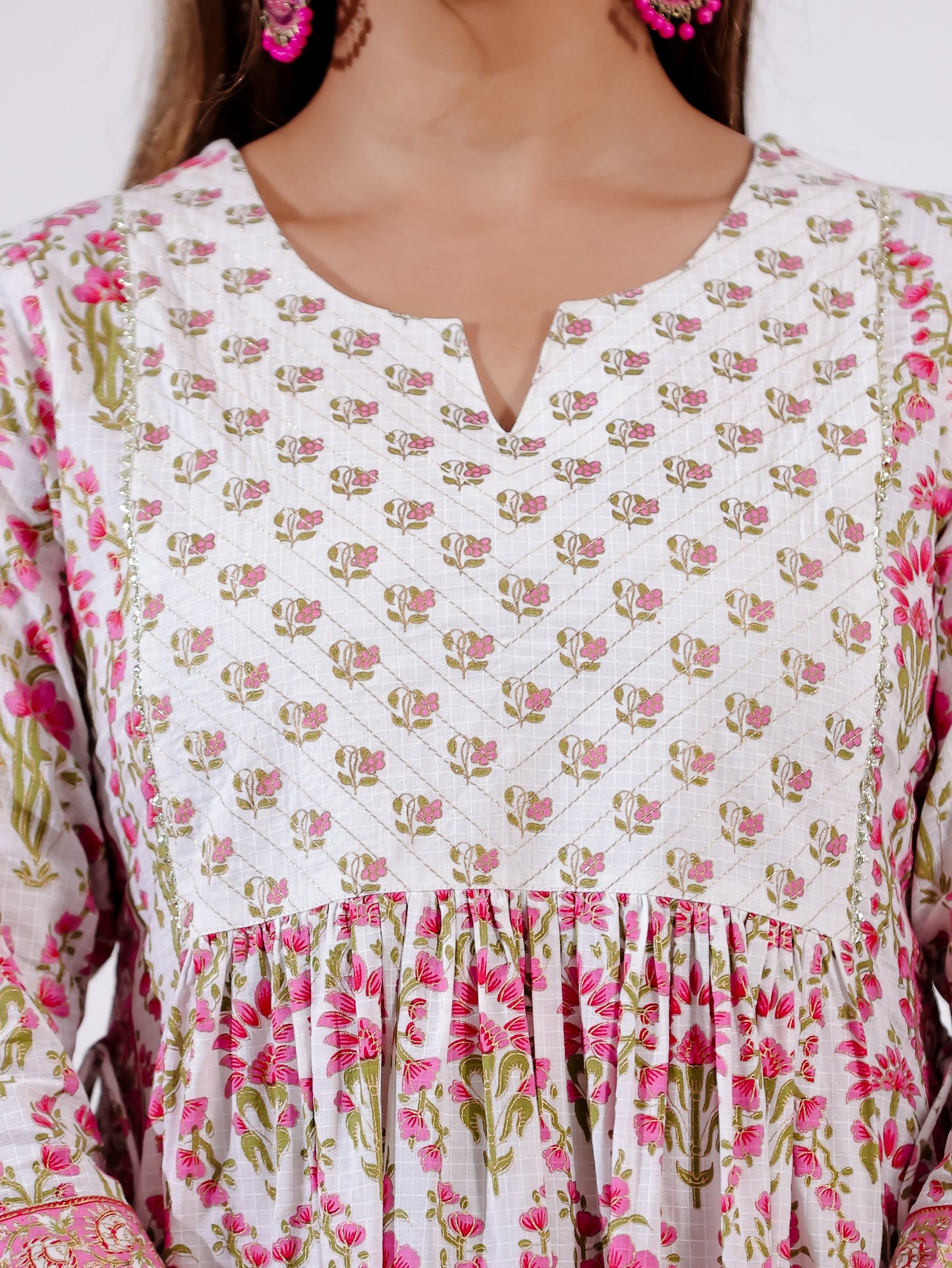 Soft Cotton Floral Kurta