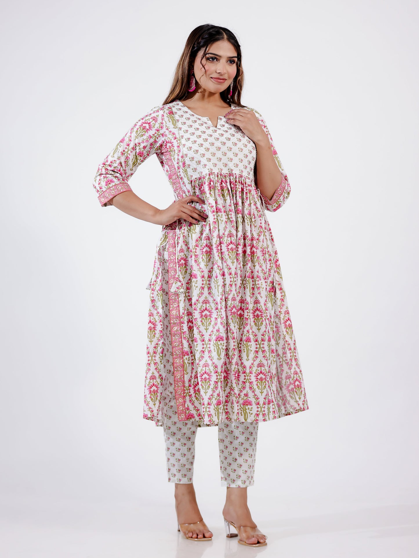 Soft Cotton Floral Kurta