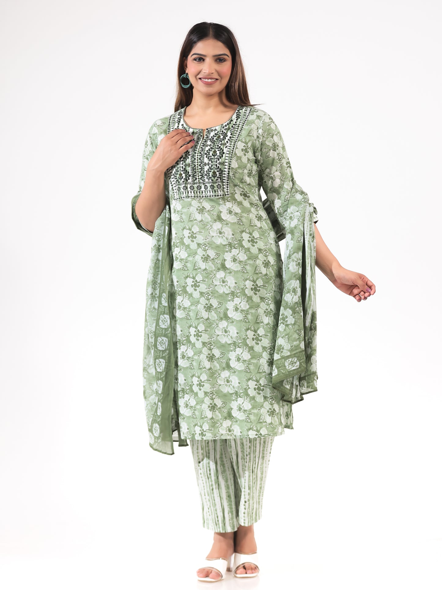 Soft Cotton Floral Kurta