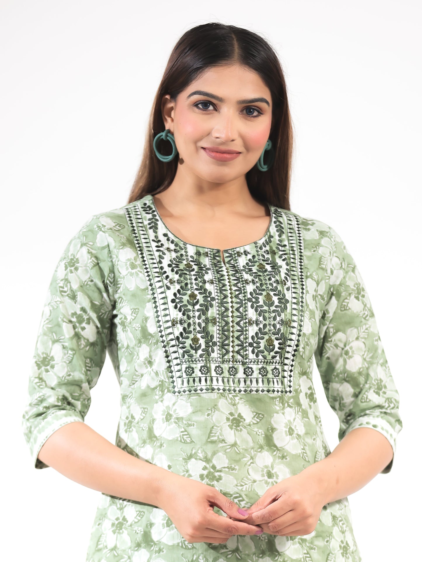 Soft Cotton Floral Kurta