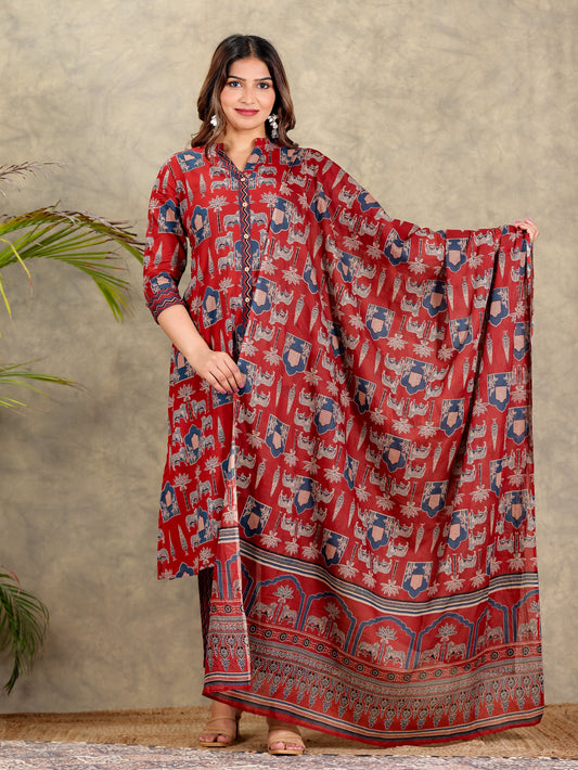 Voile Cotton Abstract Dupatta