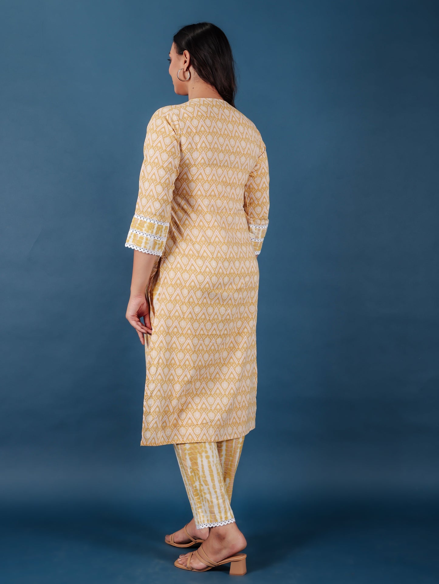 Soft Cotton Geometric Kurta