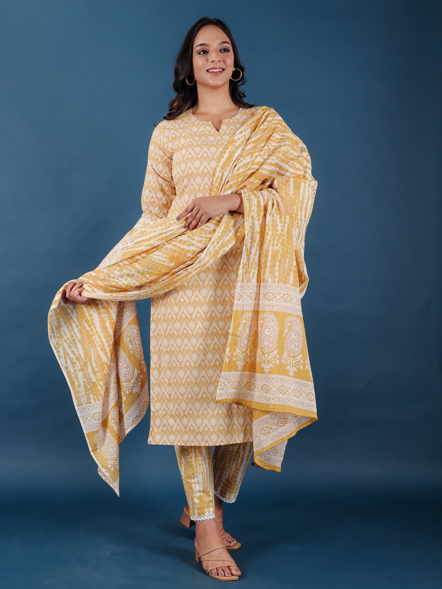 Soft Cotton Geometric Kurta