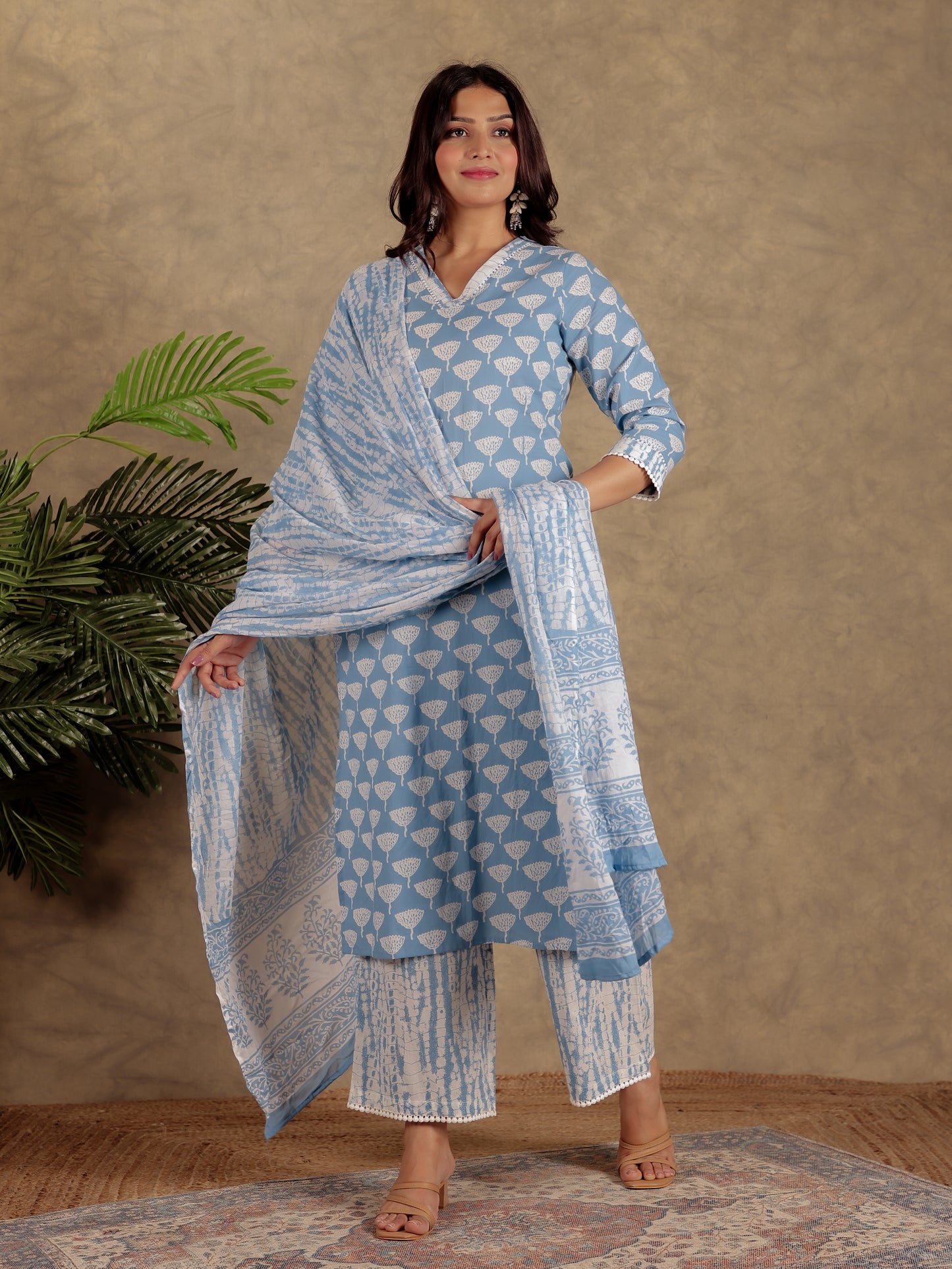 Soft Cotton Block Kurta