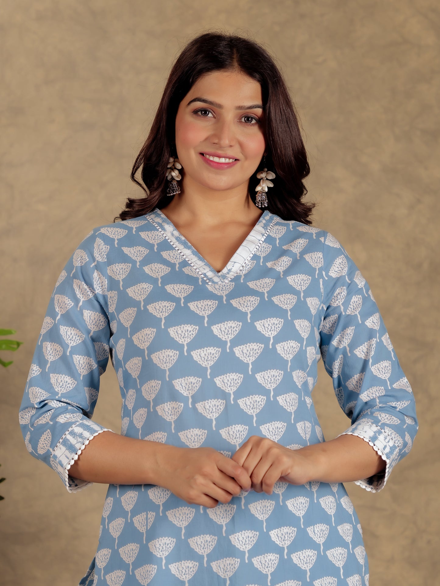 Soft Cotton Block Kurta