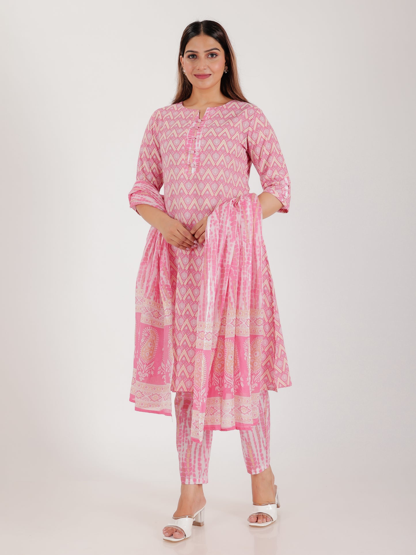 Soft Cotton Geometric Kurta