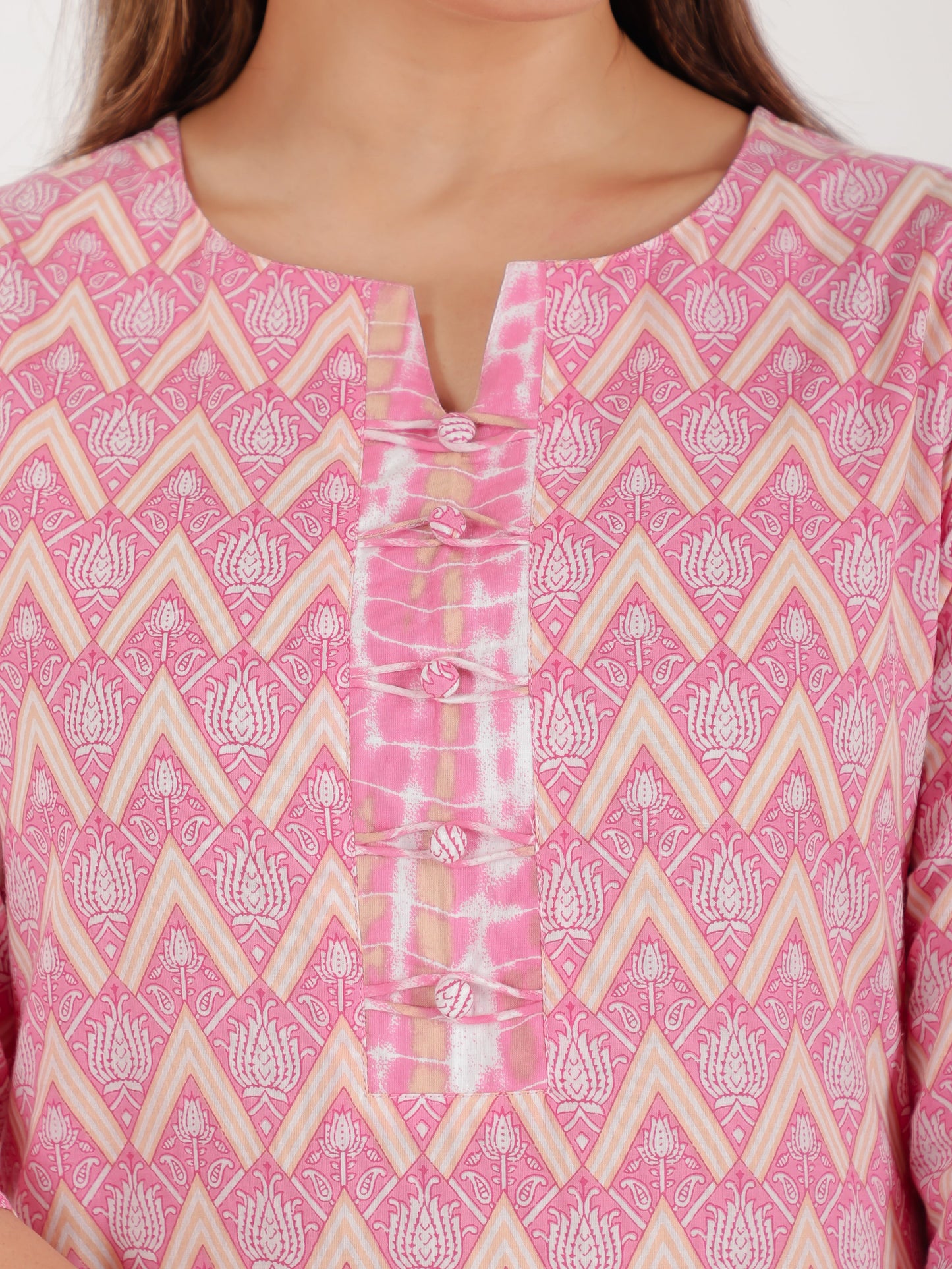 Soft Cotton Geometric Kurta