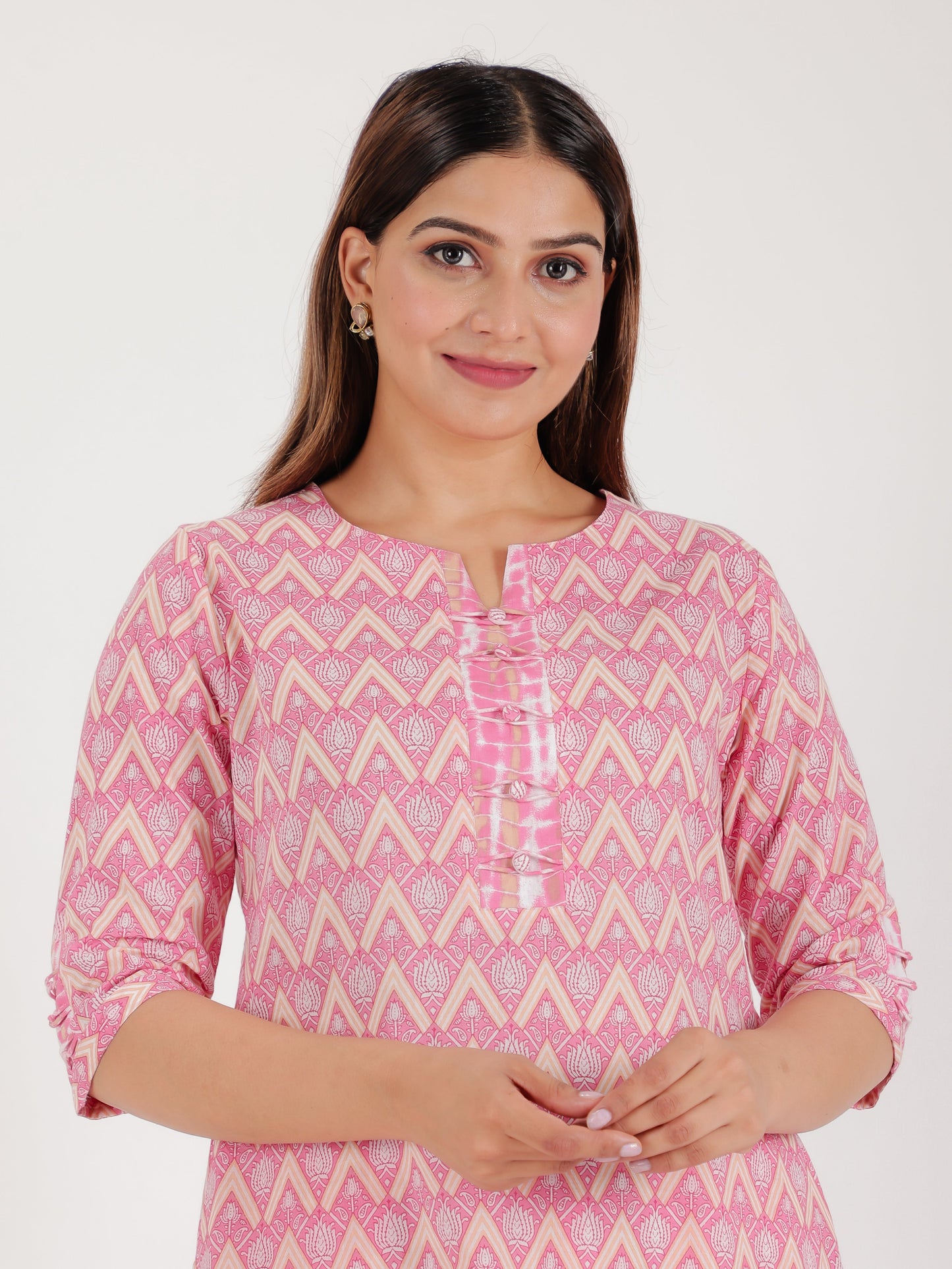 Soft Cotton Geometric Kurta