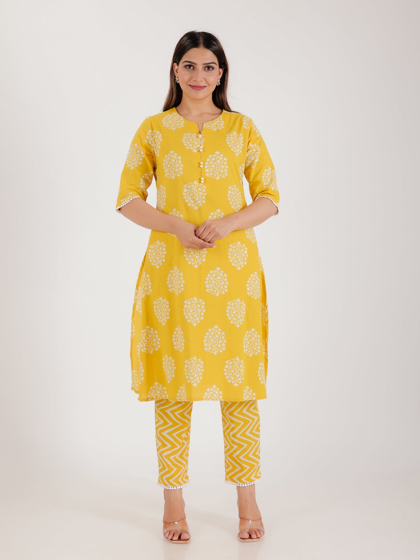 Soft Cotton Floral Kurta