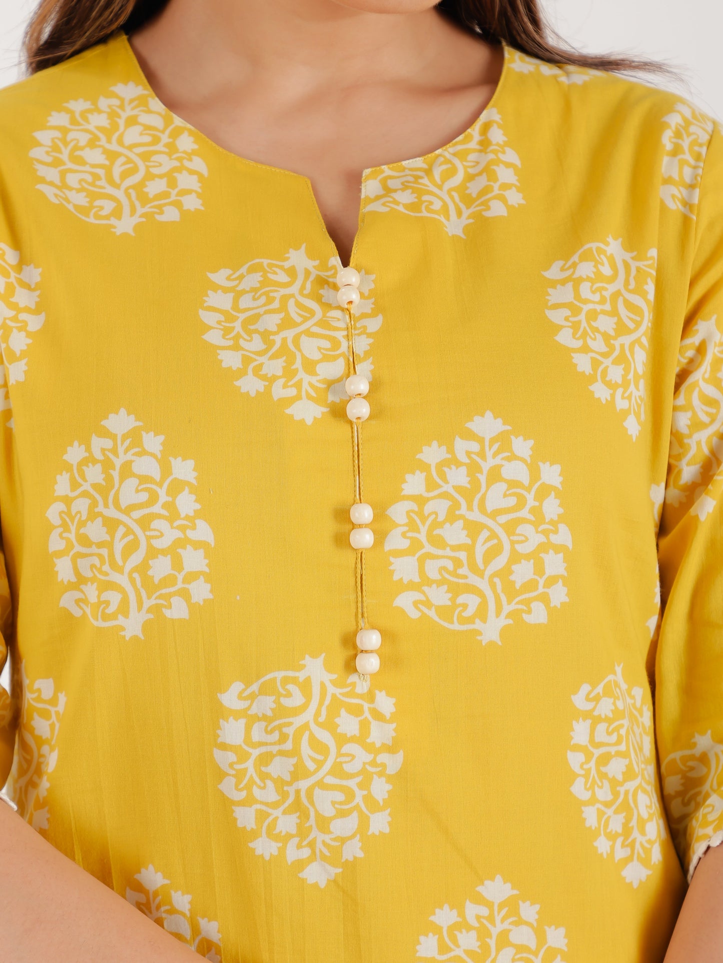 Soft Cotton Floral Kurta