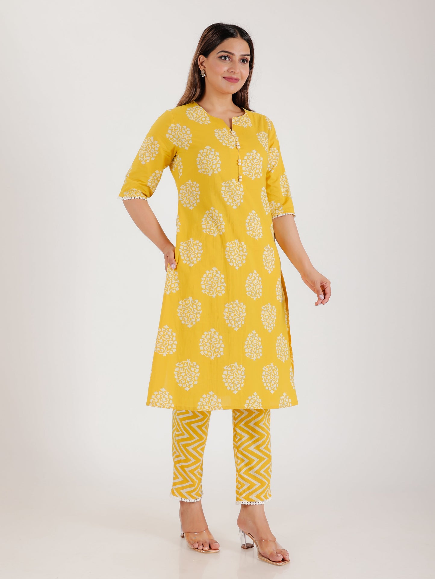 Soft Cotton Floral Kurta