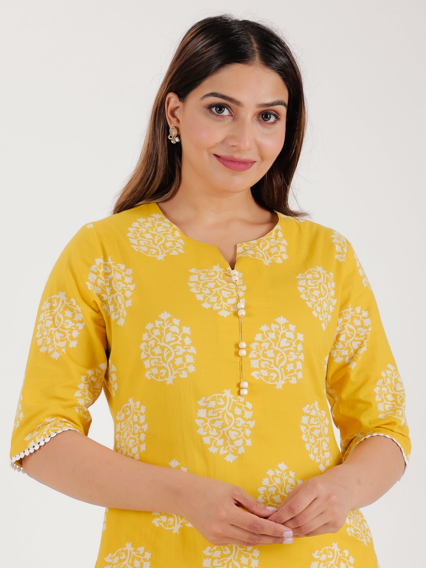 Soft Cotton Floral Kurta