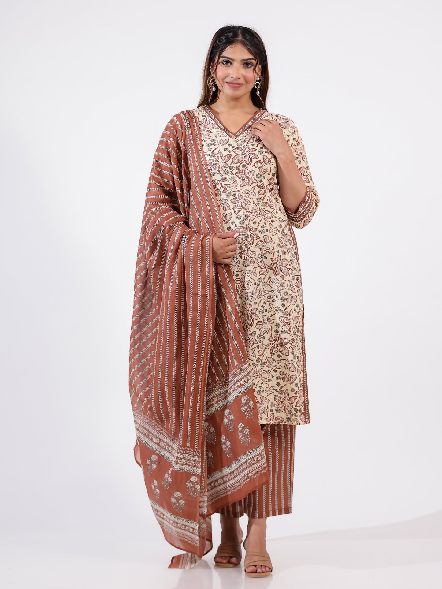 Voile Cotton Striped Dupatta