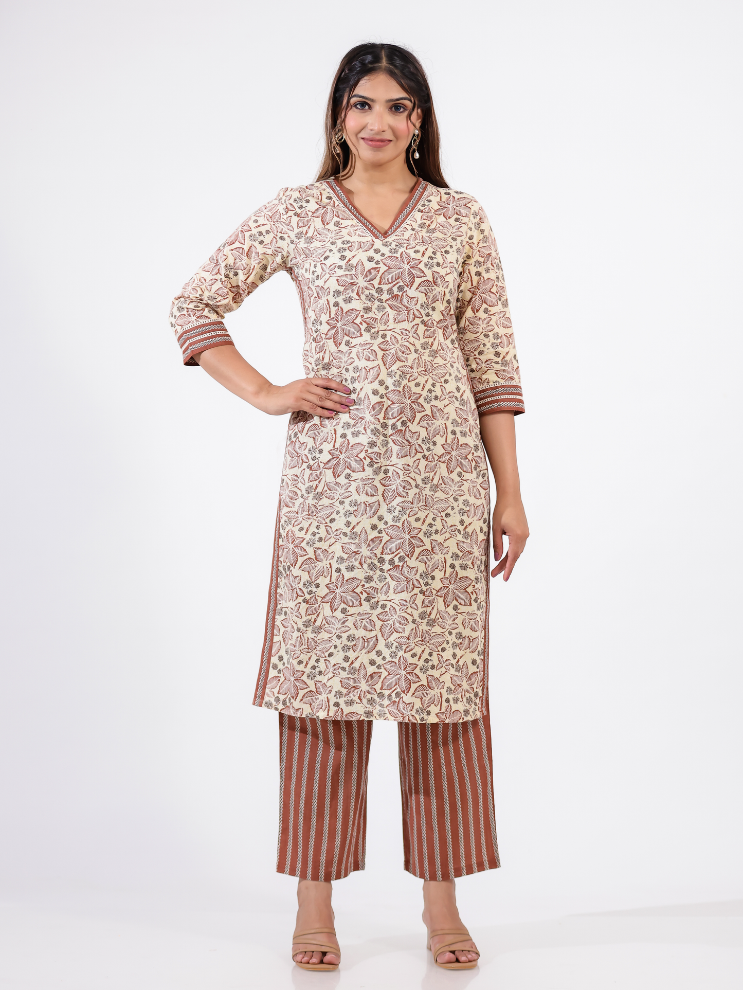 Soft Cotton Floral Kurta