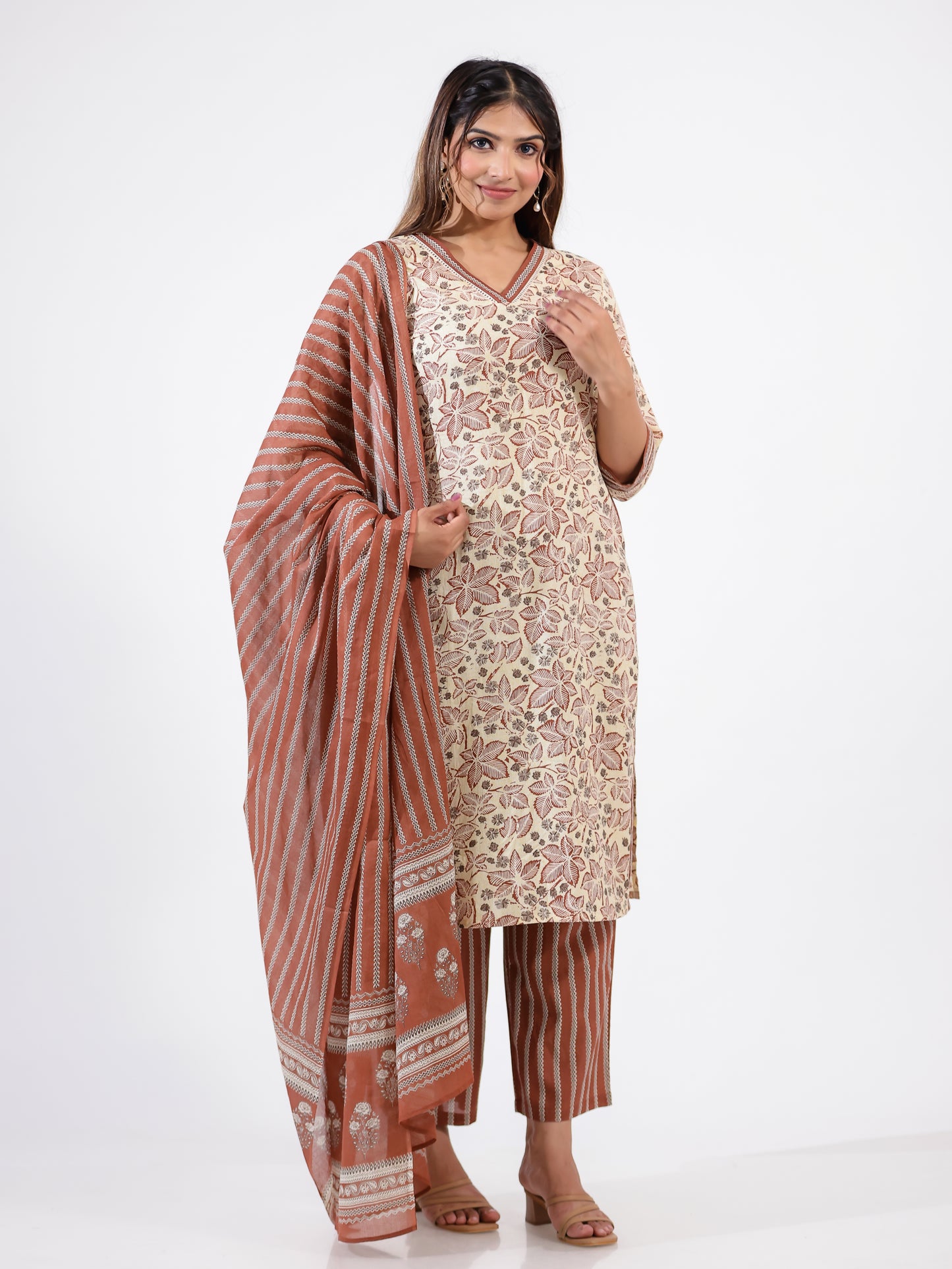 Soft Cotton Floral Kurta