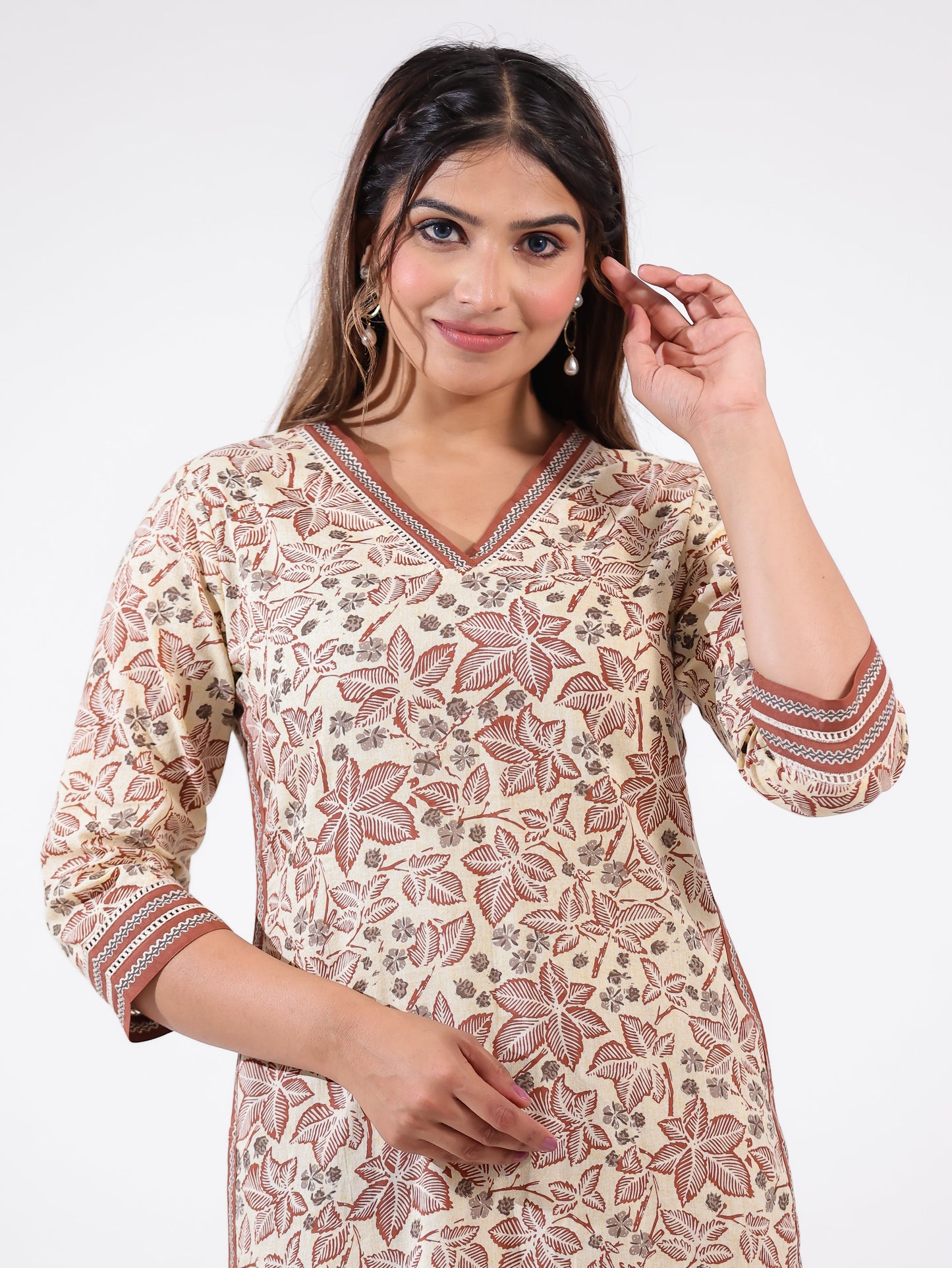 Soft Cotton Floral Kurta