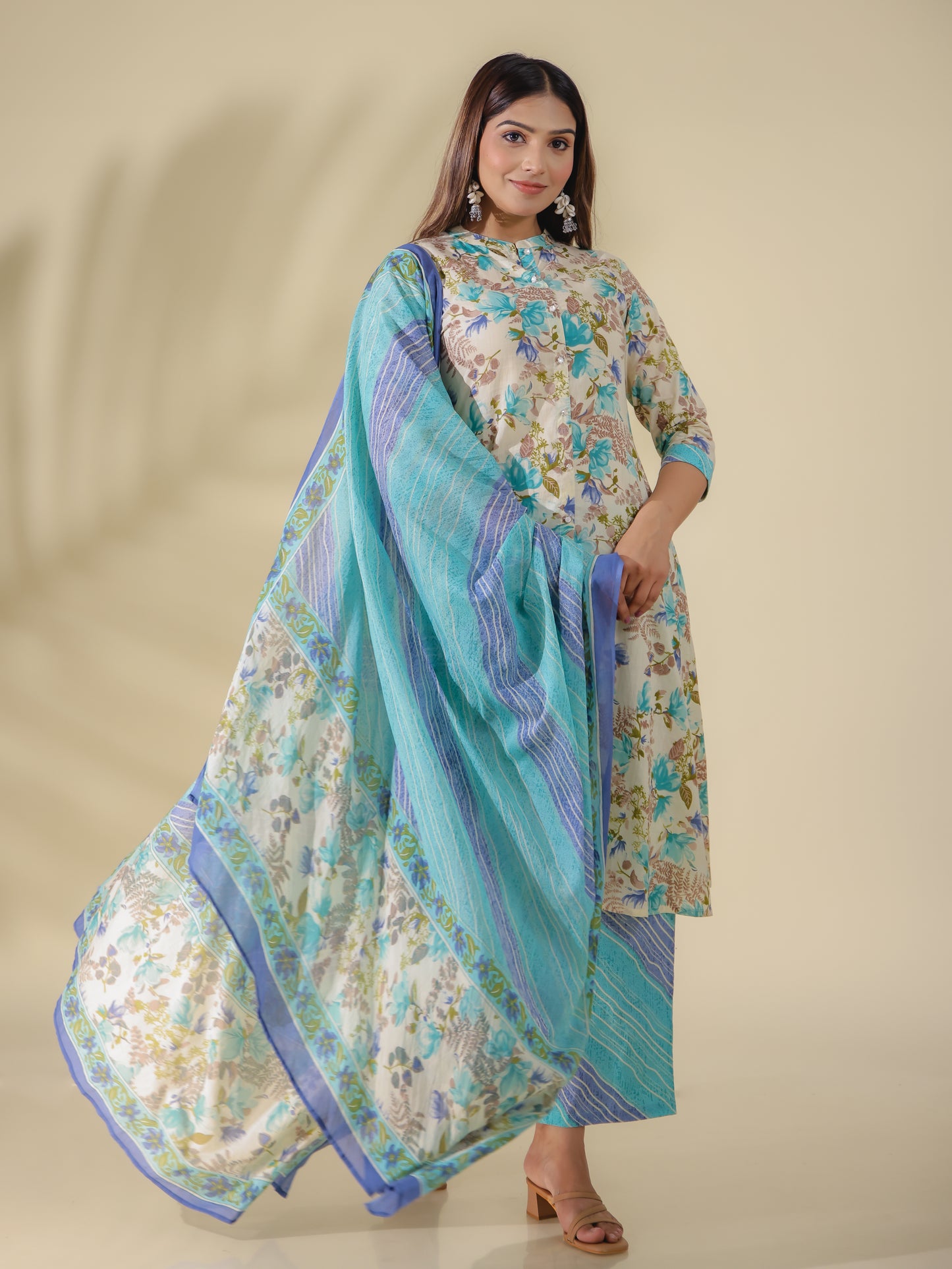 Soft Cotton Floral Dupatta