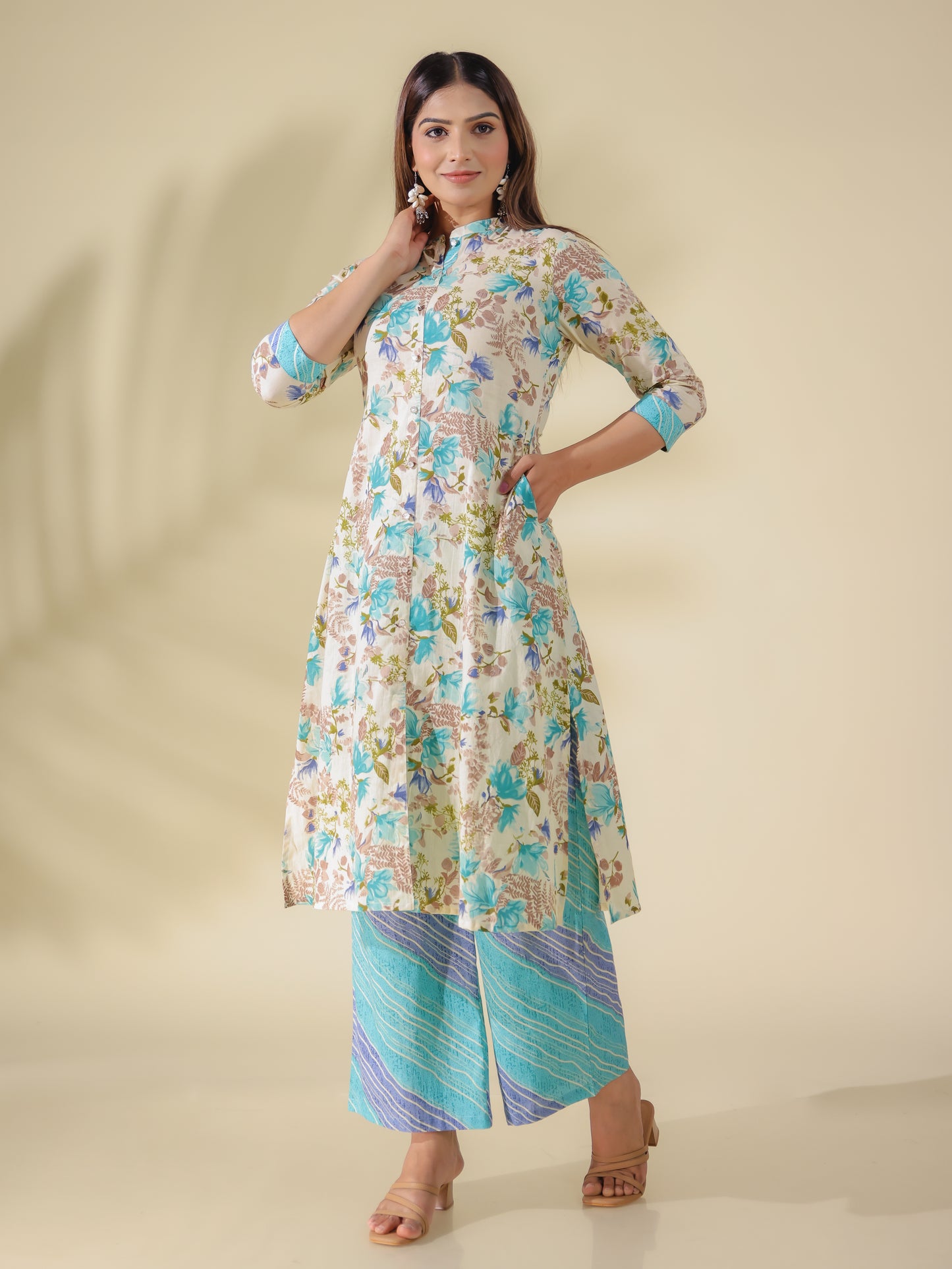 Soft Cotton Floral Kurta