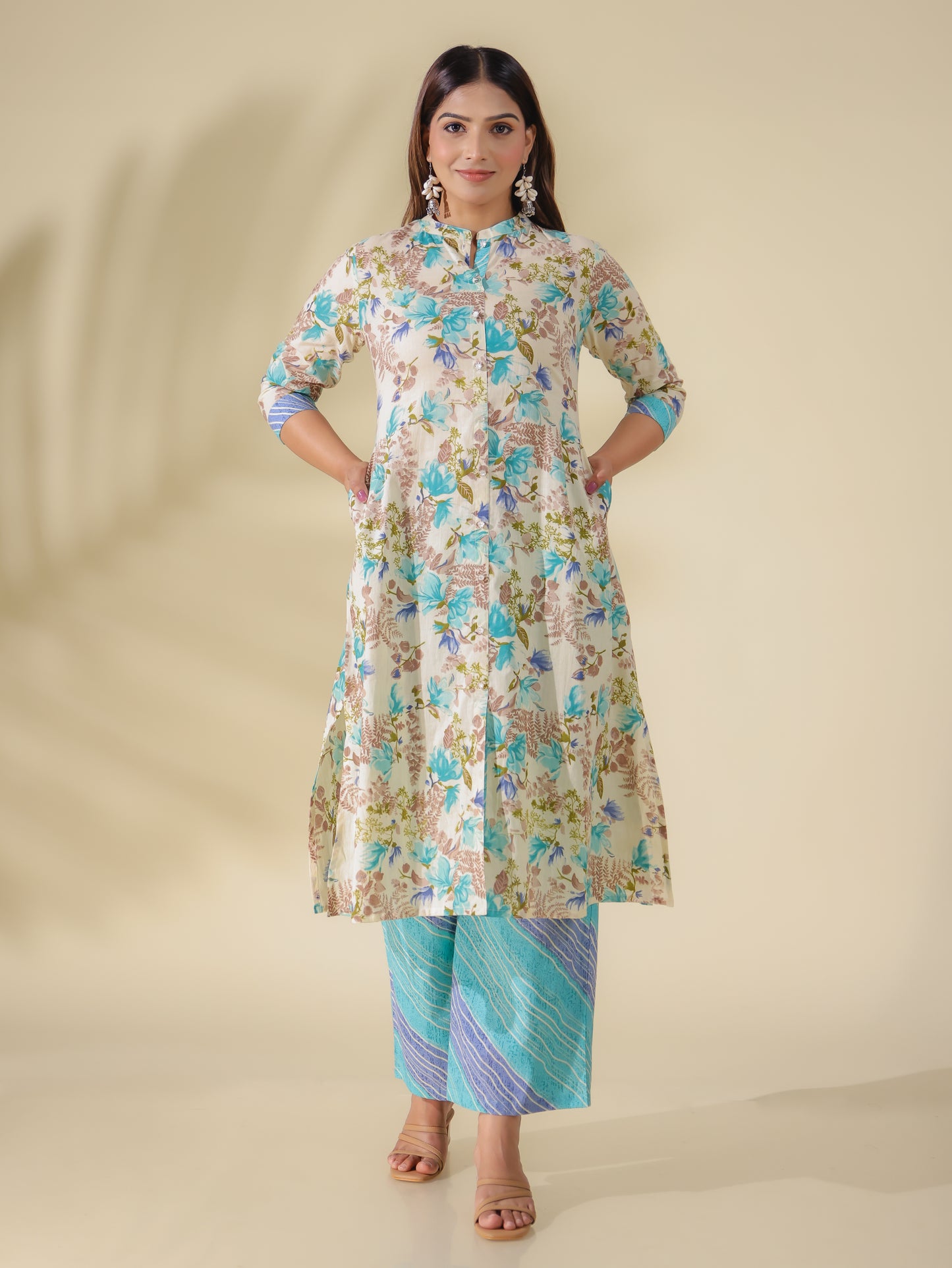 Soft Cotton Floral Kurta