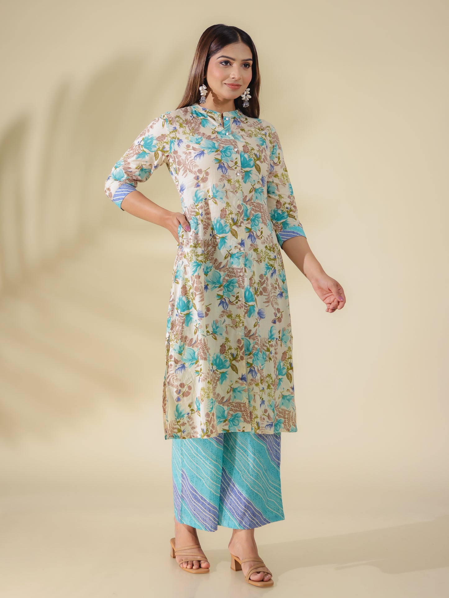 Soft Cotton Floral Kurta