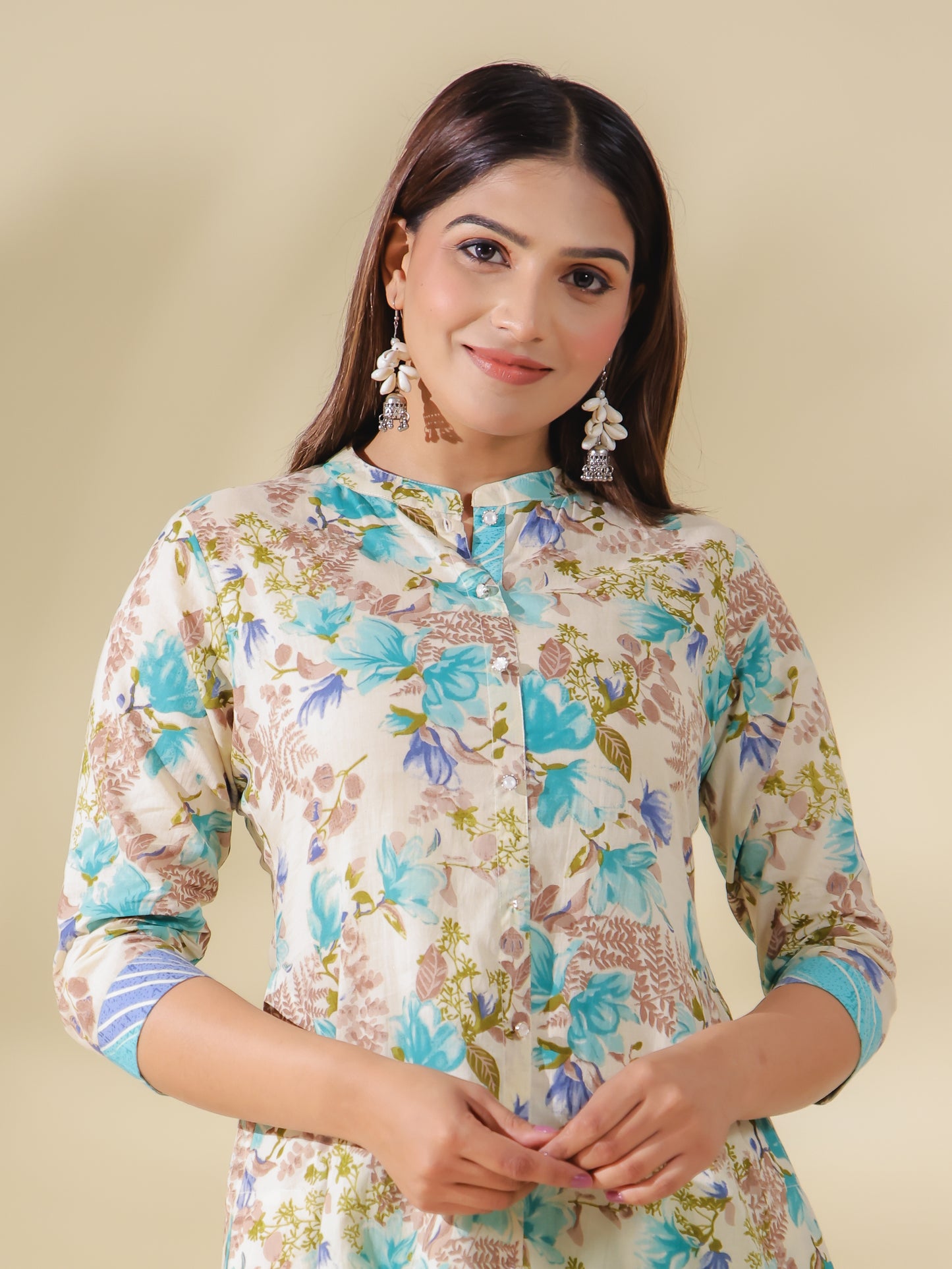 Soft Cotton Floral Kurta