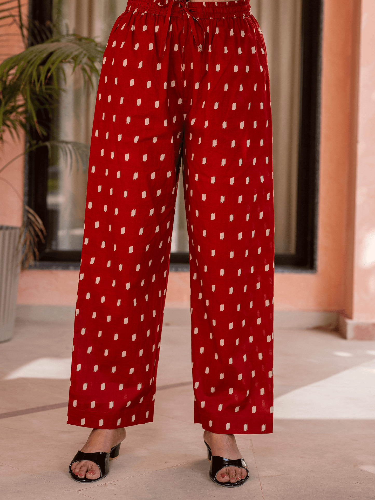 Soft cotton Ikat Rust Trousers Trousers