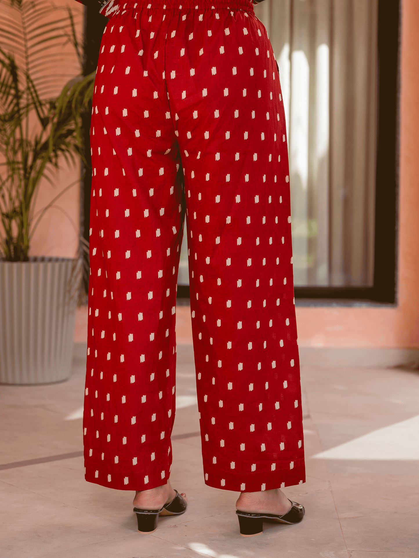 Soft cotton Ikat Rust Trousers Trousers