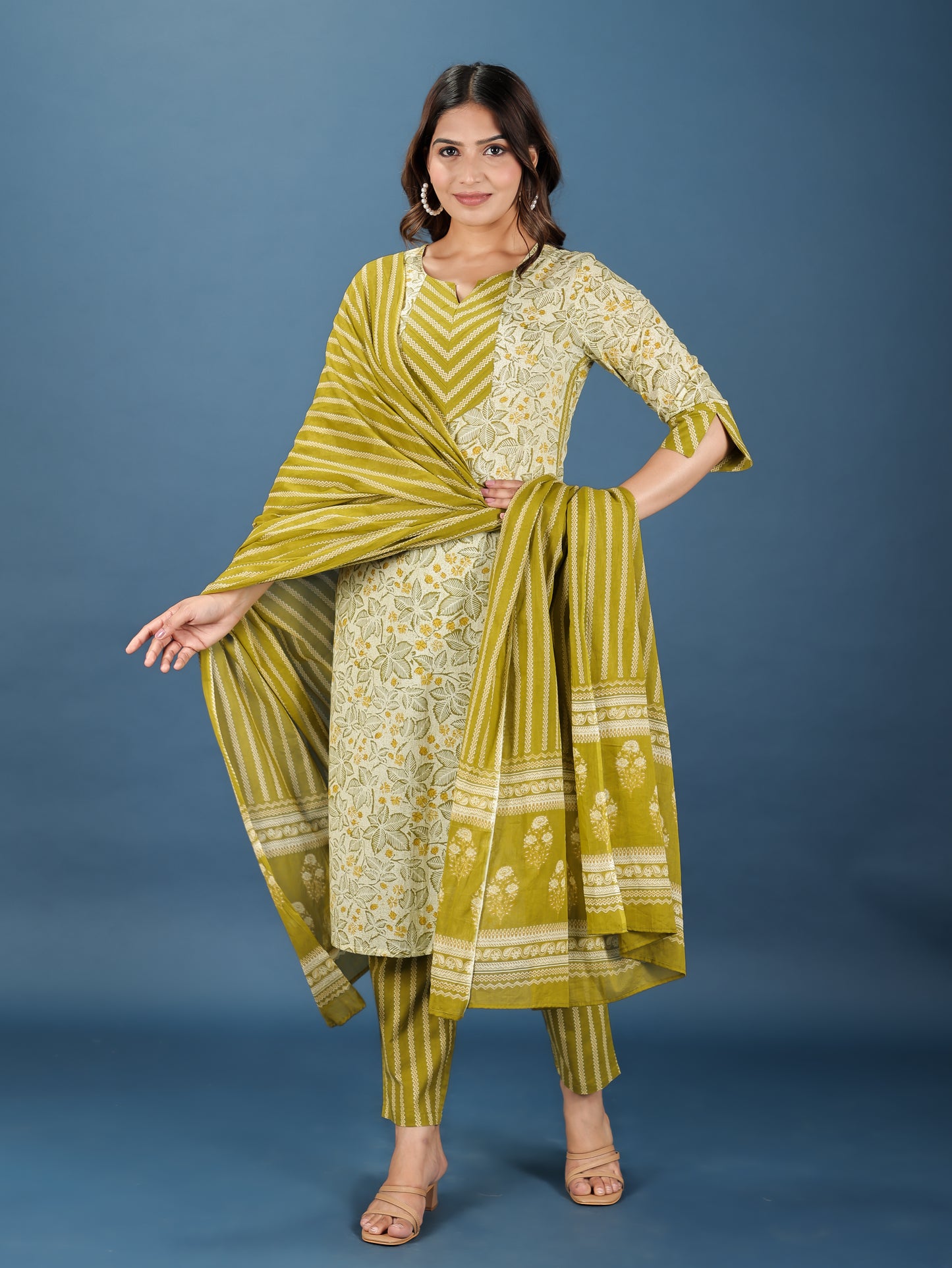 Soft Cotton Foliage Kurta