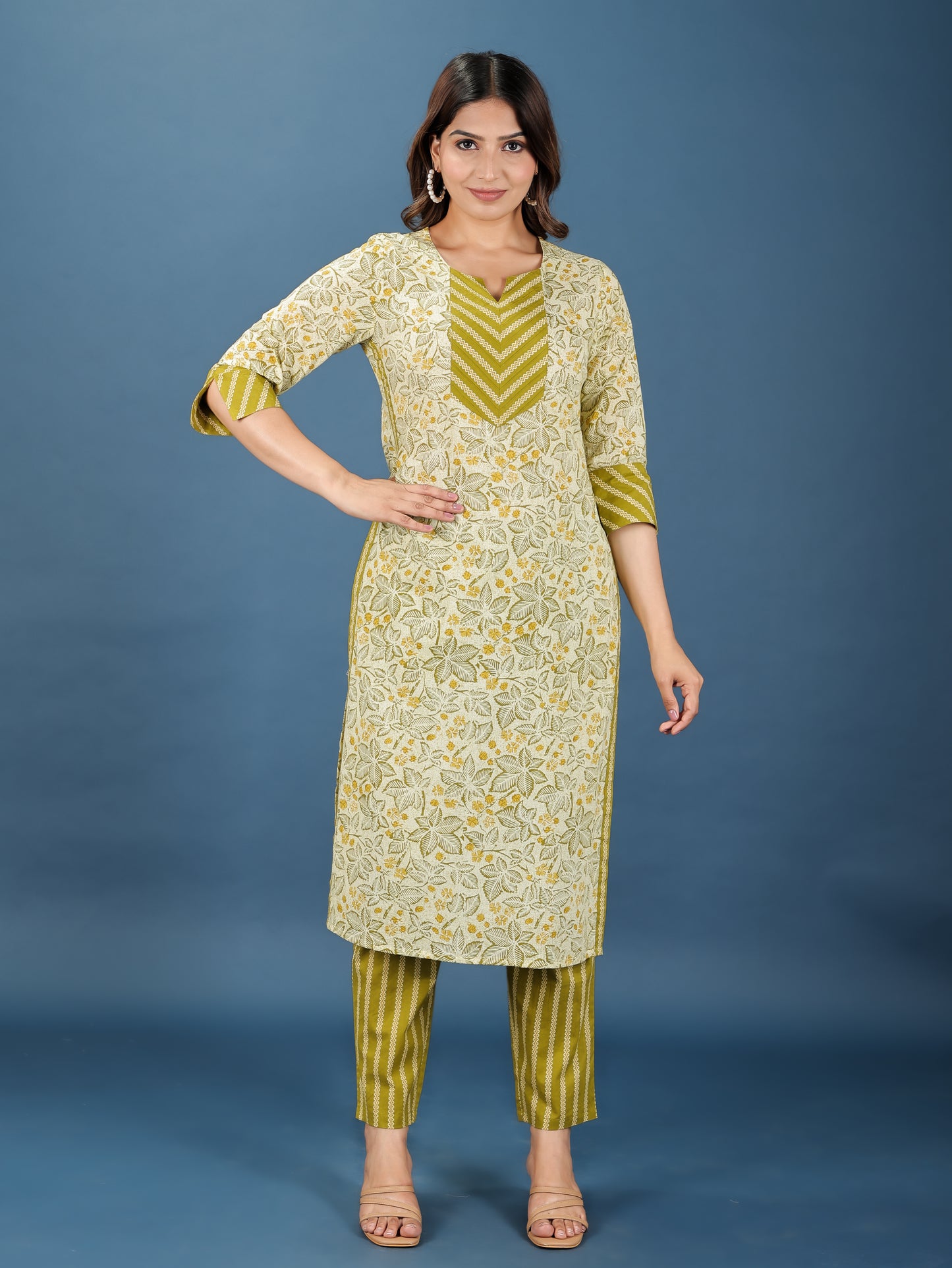 Soft Cotton Foliage Kurta